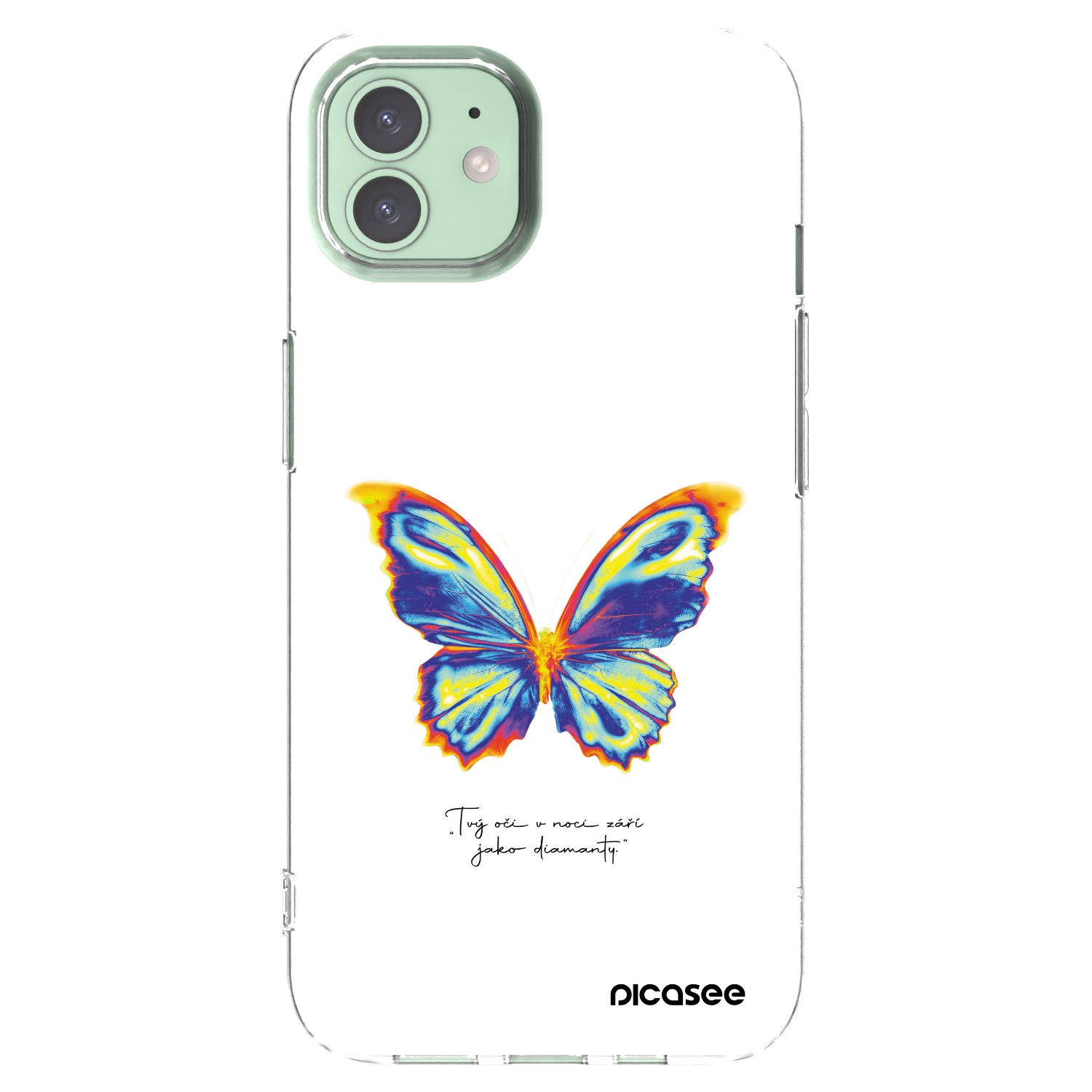 Picasee silikonový průhledný obal pro Apple iPhone 12 - Diamanty White