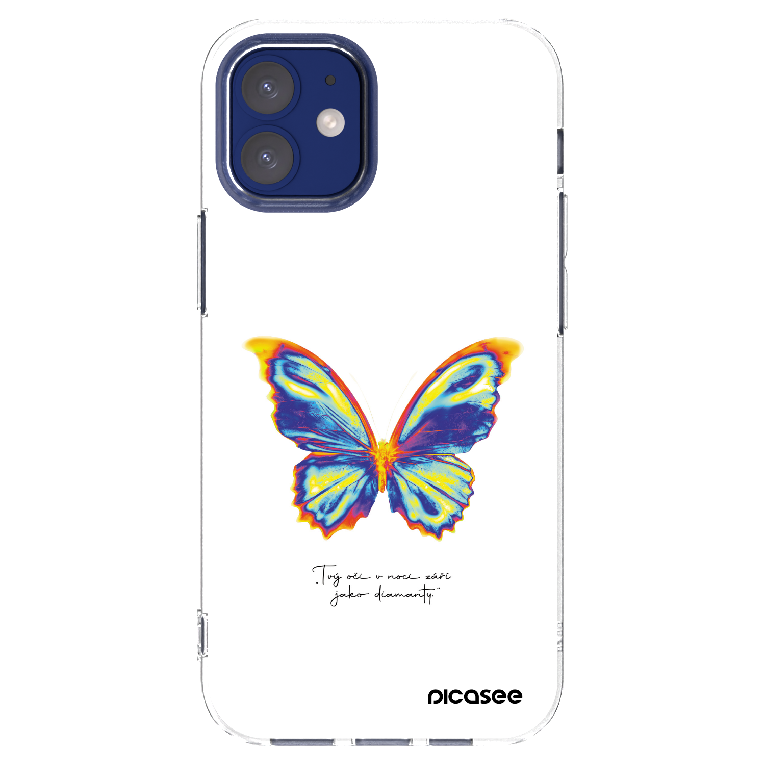 Picasee silikonový průhledný obal pro Apple iPhone 12 mini - Diamanty White