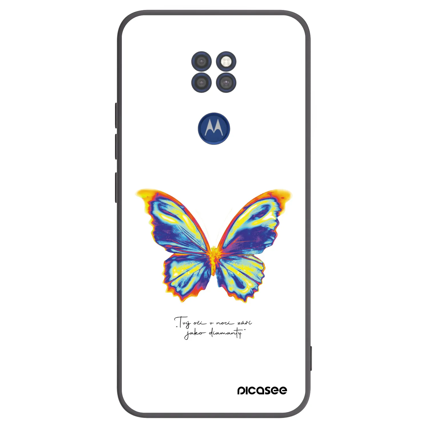 Picasee silikonový černý obal pro Motorola Moto G9 Play - Diamanty White