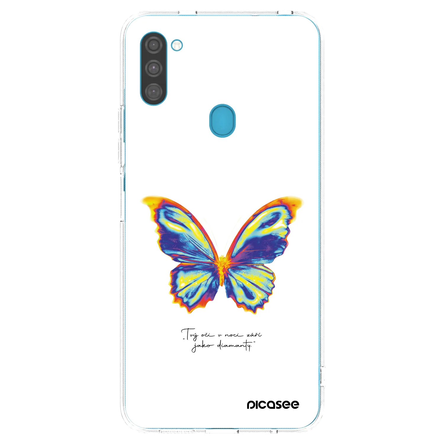 Picasee silikonový průhledný obal pro Samsung Galaxy M11 - Diamanty White