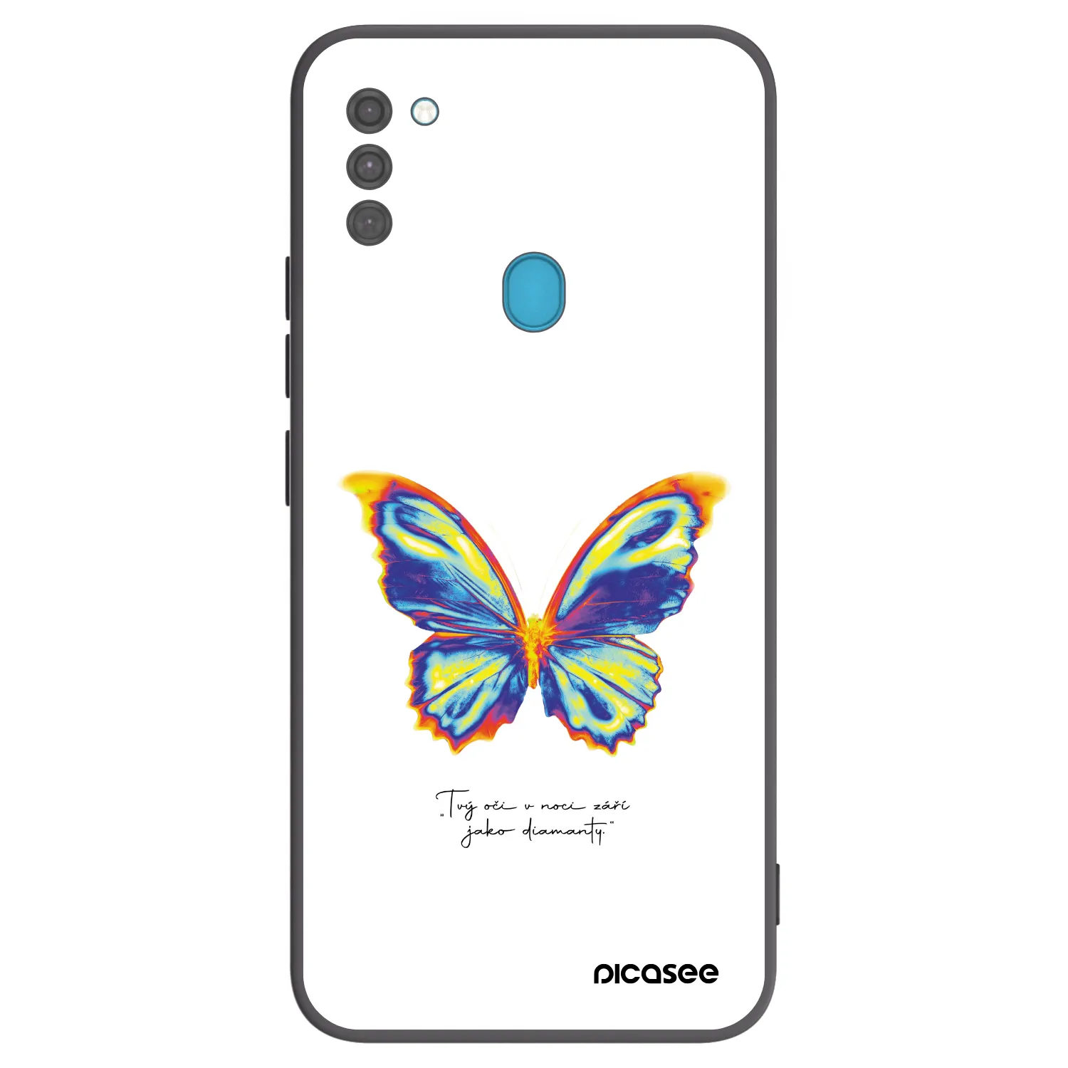 Picasee silikonový černý obal pro Samsung Galaxy M11 - Diamanty White