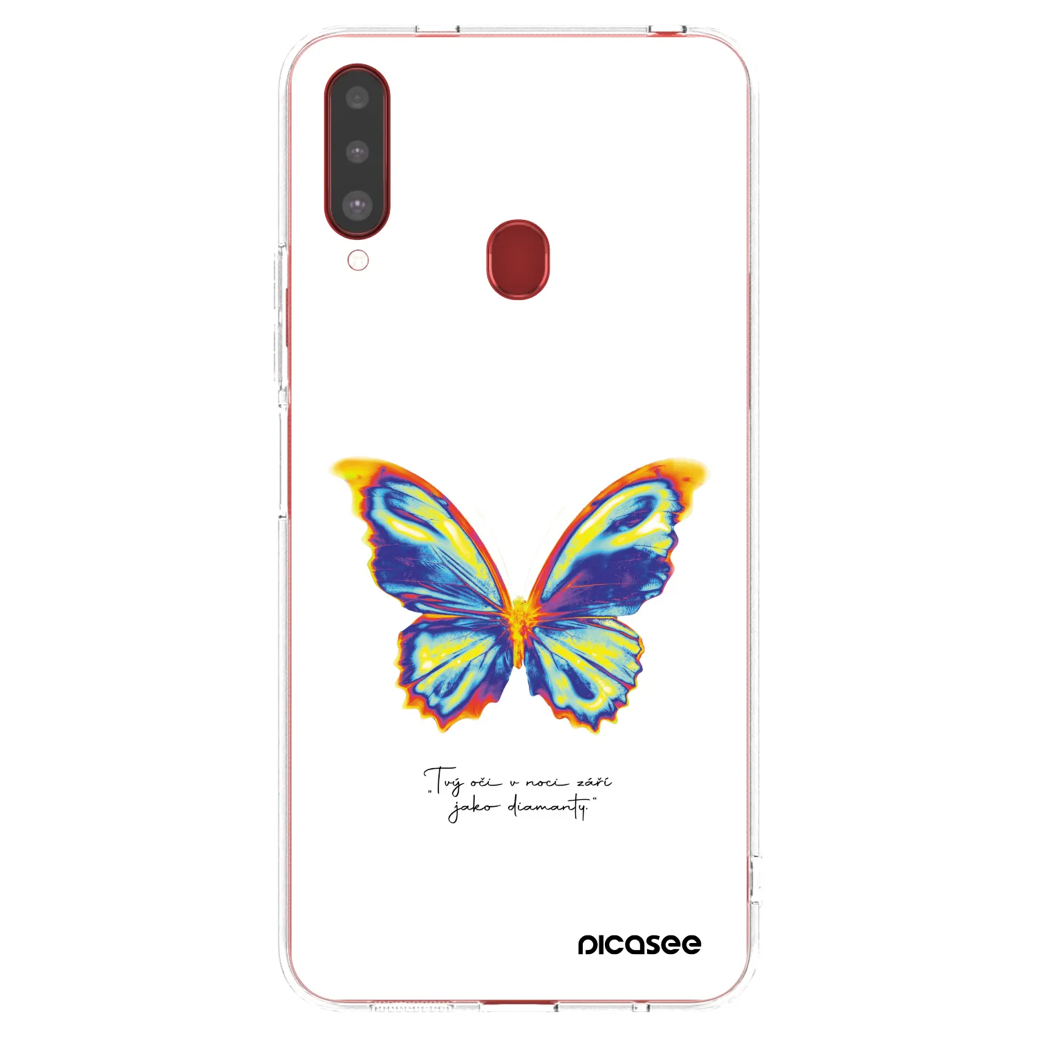 Picasee silikonový průhledný obal pro Samsung Galaxy A20s - Diamanty White