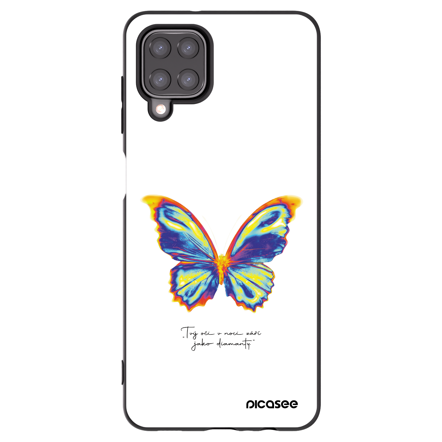 Picasee silikonový černý obal pro Samsung Galaxy A12 A125F - Diamanty White