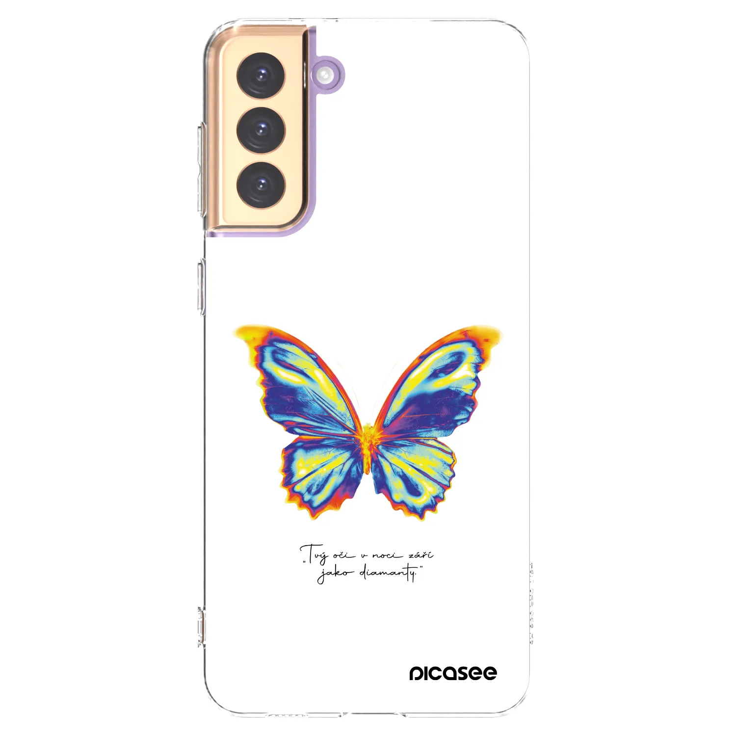 Picasee silikonový průhledný obal pro Samsung Galaxy S21+ 5G G996F - Diamanty White