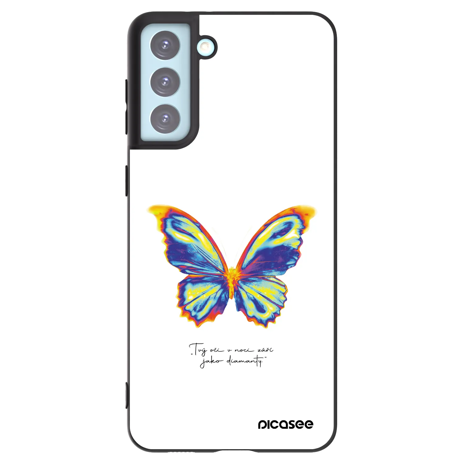 Picasee silikonový černý obal pro Samsung Galaxy S21+ 5G G996F - Diamanty White