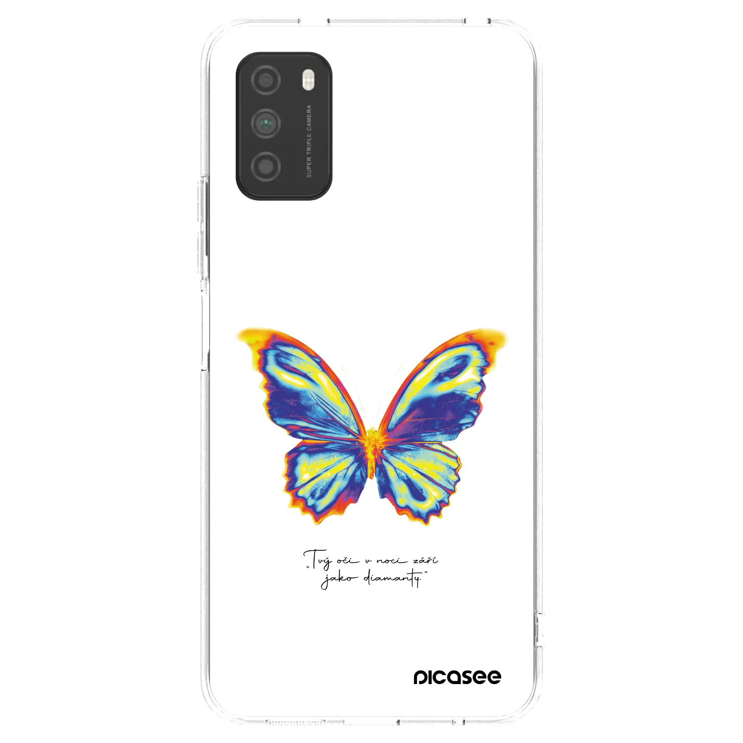 Picasee silikonový průhledný obal pro Xiaomi Poco M3 - Diamanty White