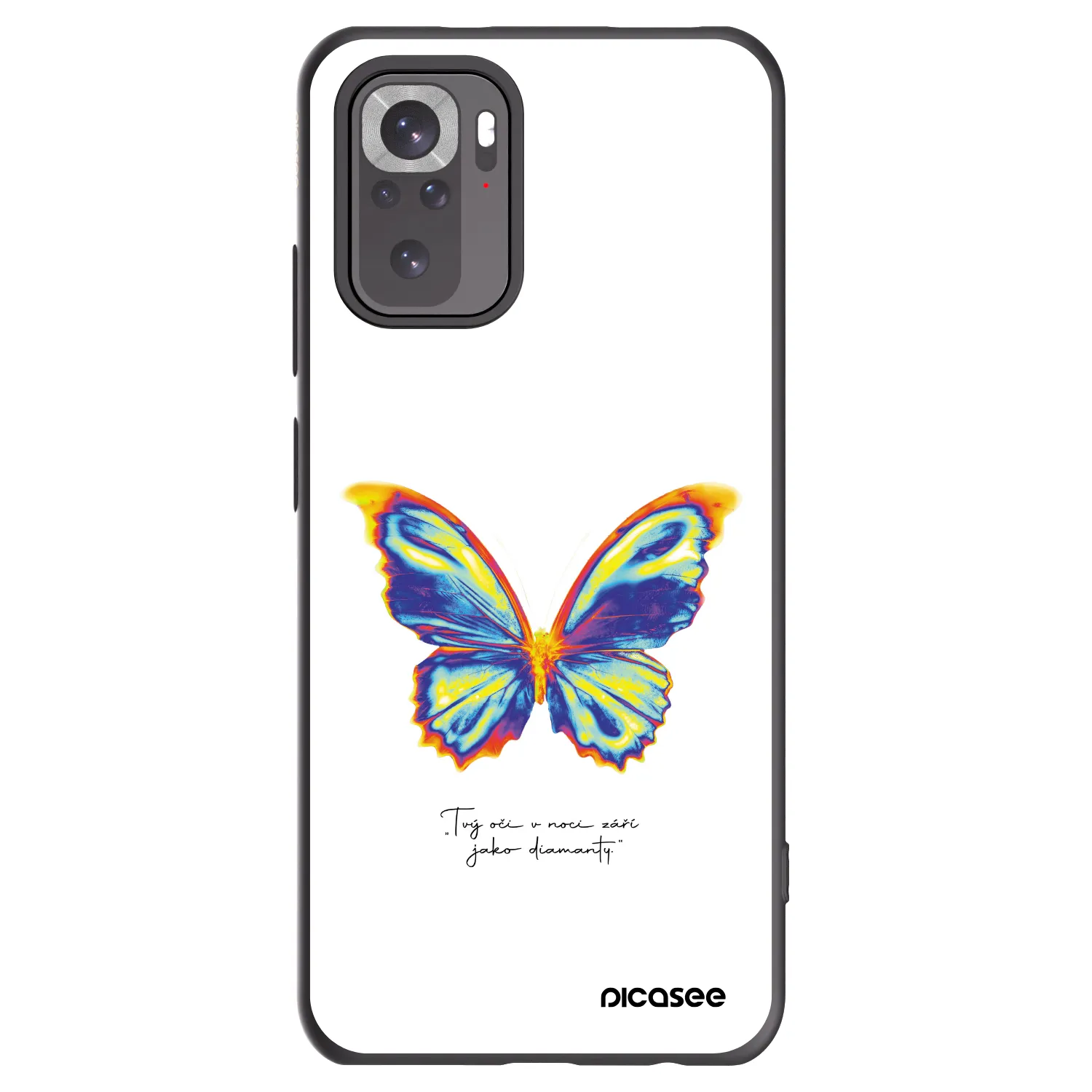 Picasee silikonový černý obal pro Xiaomi Redmi Note 10 - Diamanty White