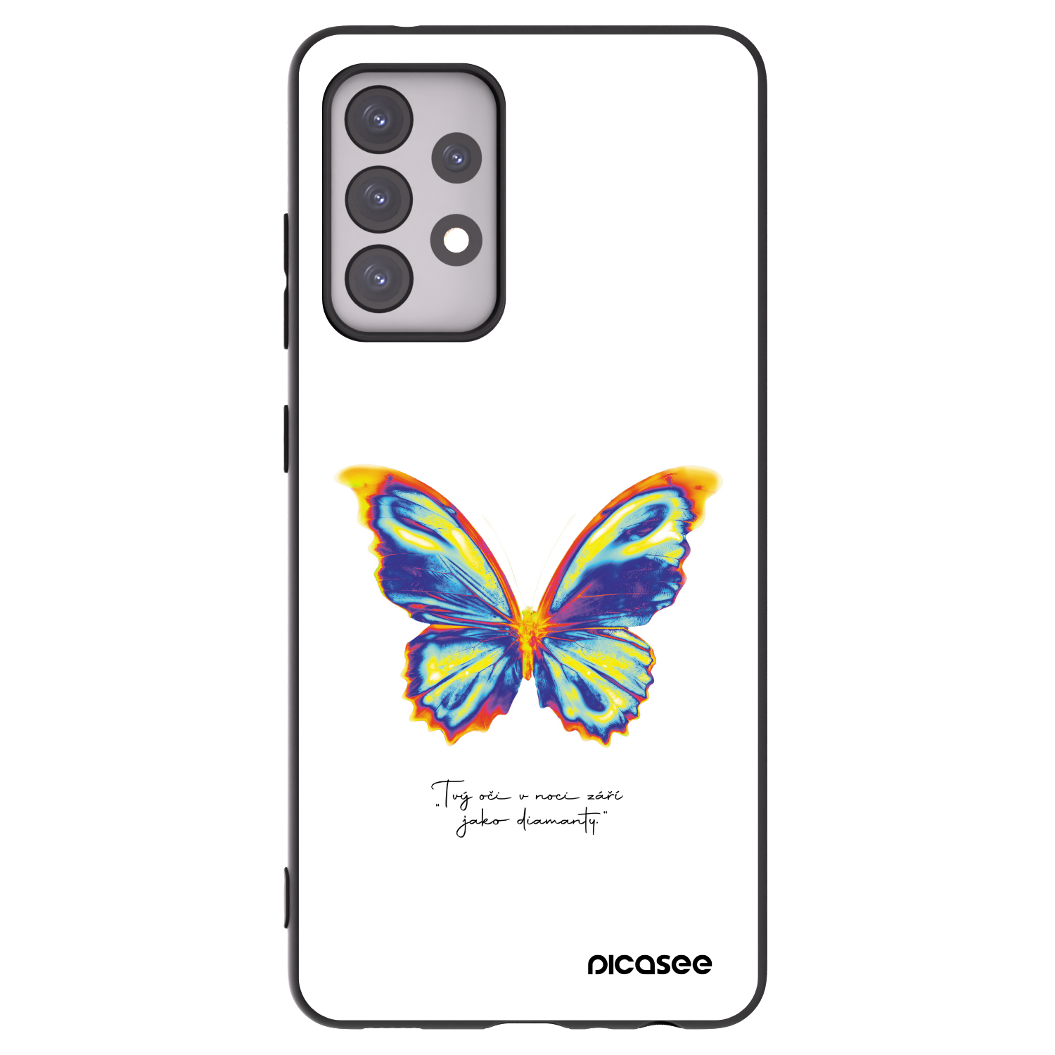 Picasee silikonový černý obal pro Samsung Galaxy A52 5G A525F - Diamanty White