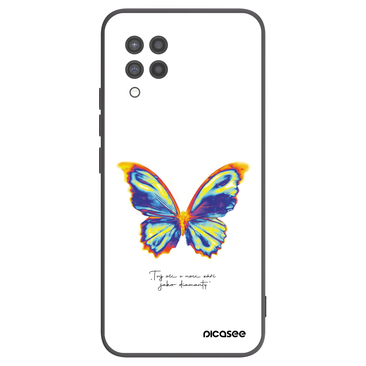 Picasee silikonový černý obal pro Samsung Galaxy A42 A426B - Diamanty White