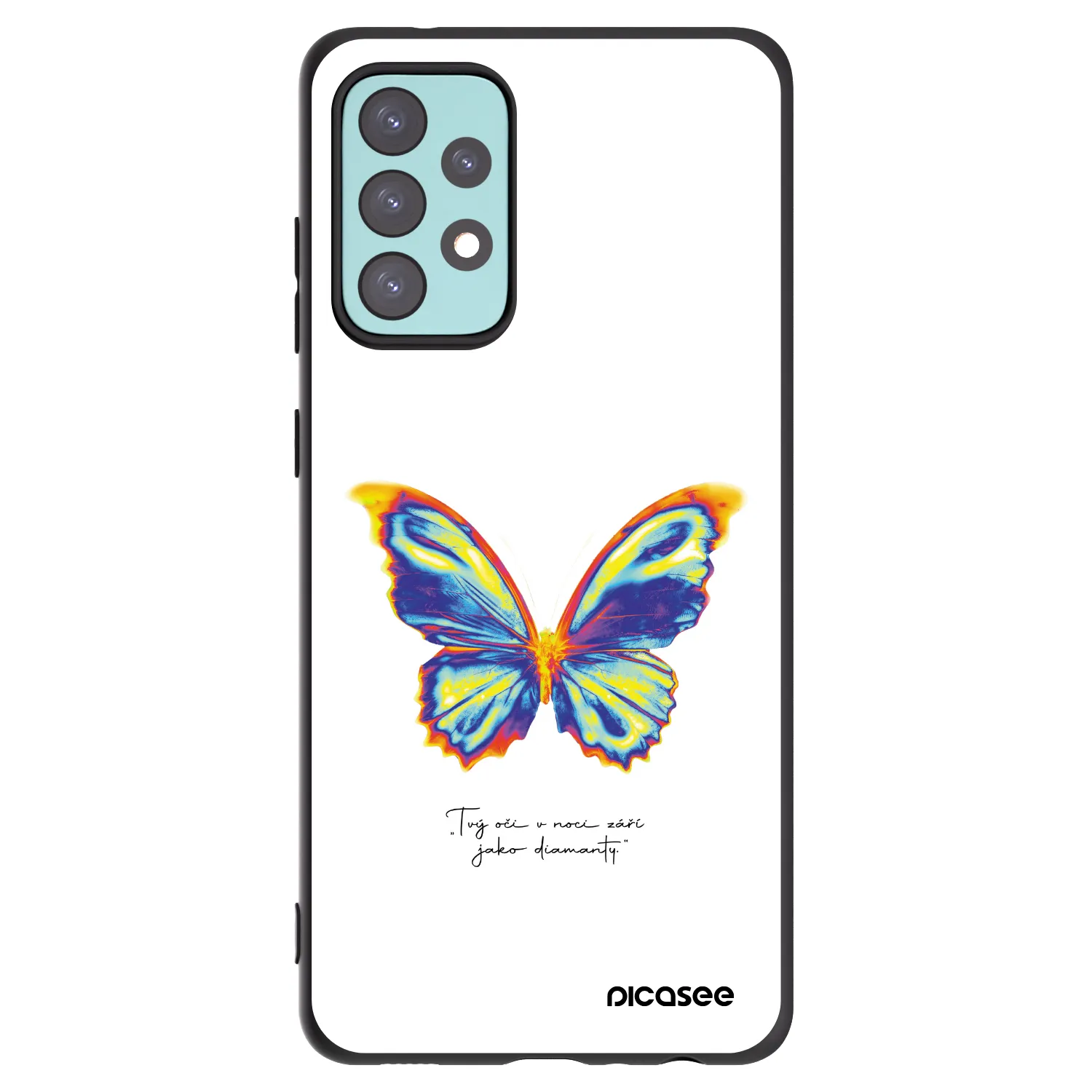 Picasee silikonový černý obal pro Samsung Galaxy A72 A725F - Diamanty White