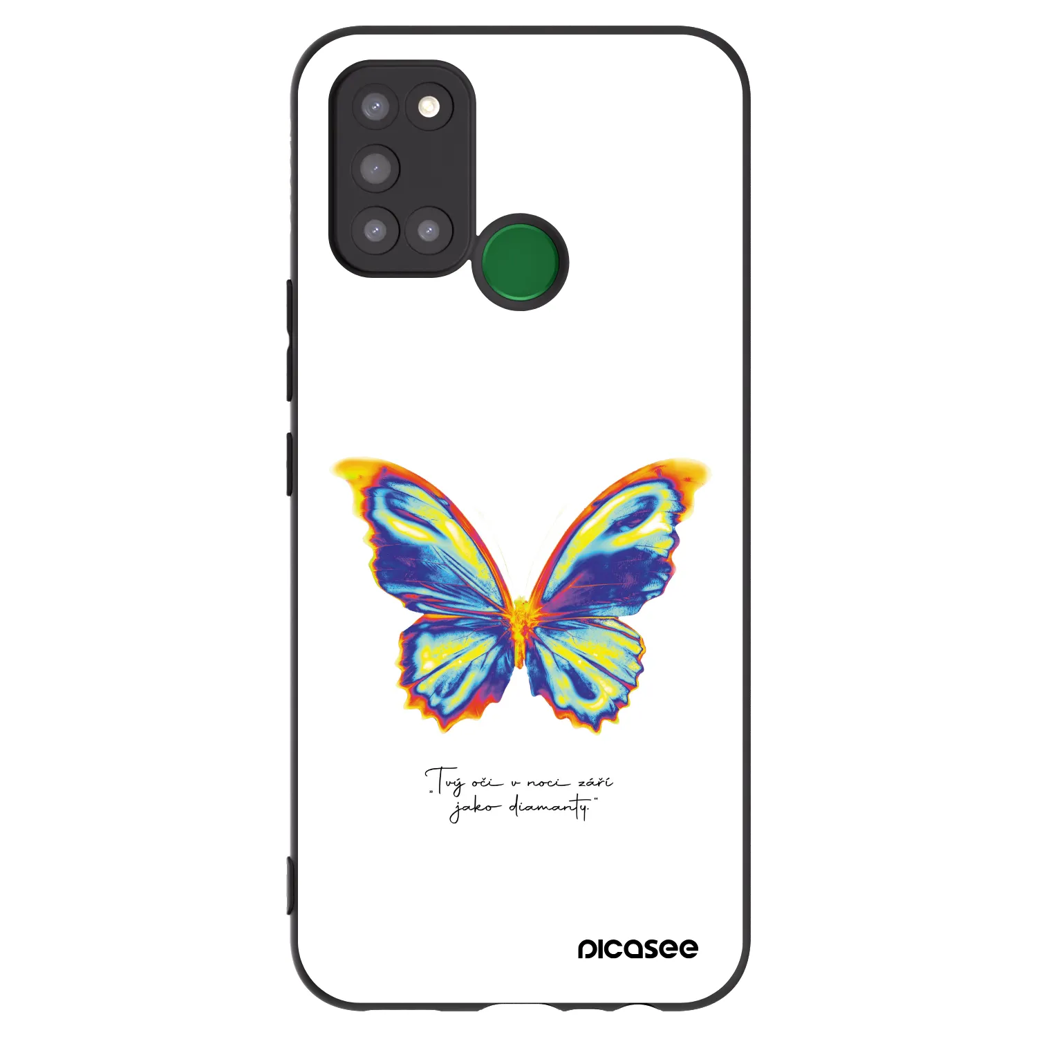 Picasee silikonový černý obal pro Realme 7i - Diamanty White