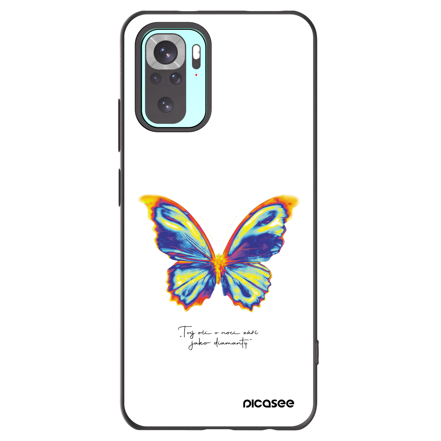 Picasee silikonový černý obal pro Xiaomi Redmi Note 10 Pro - Diamanty White