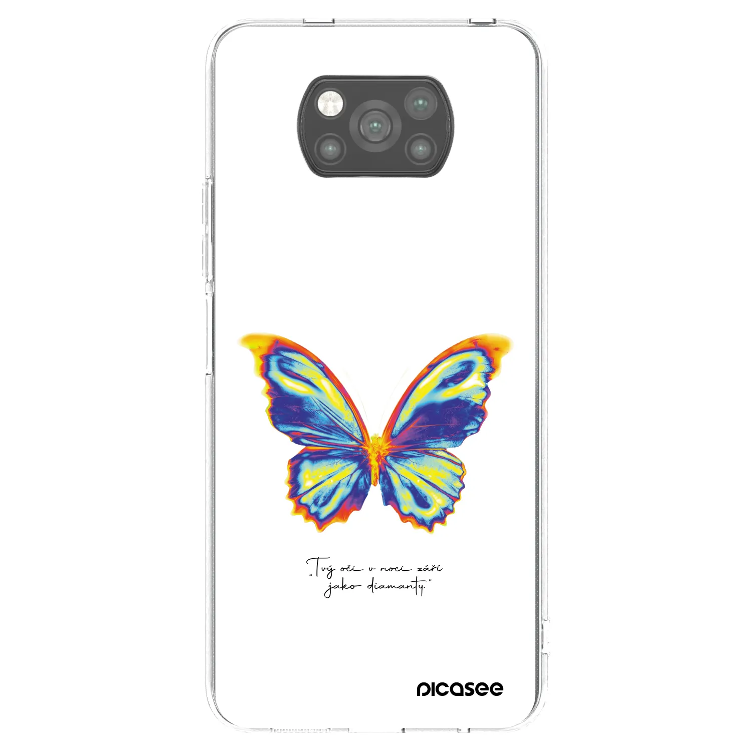 Picasee silikonový černý obal pro Xiaomi Poco X3 Pro - Diamanty White