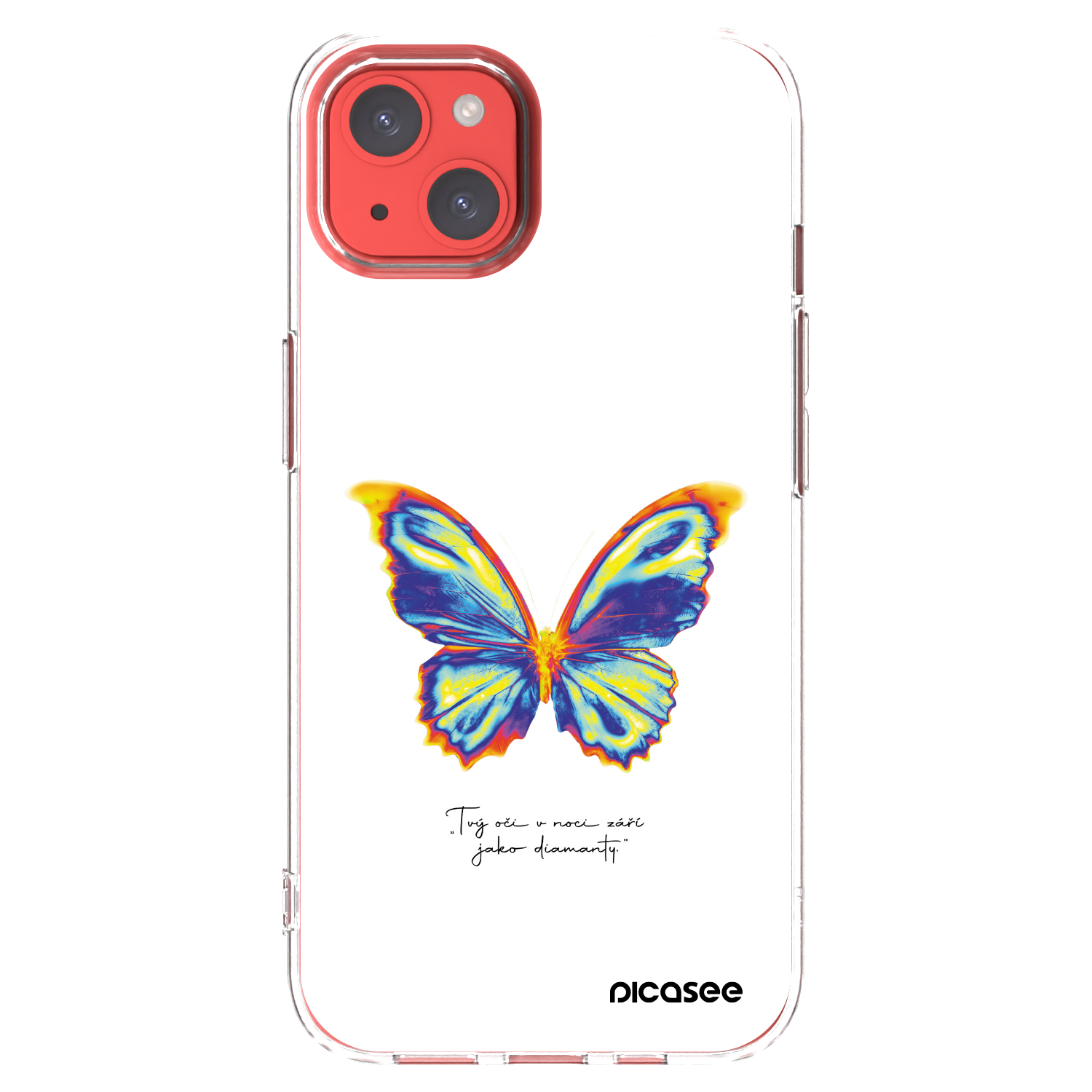 Picasee silikonový průhledný obal pro Apple iPhone 13 - Diamanty White