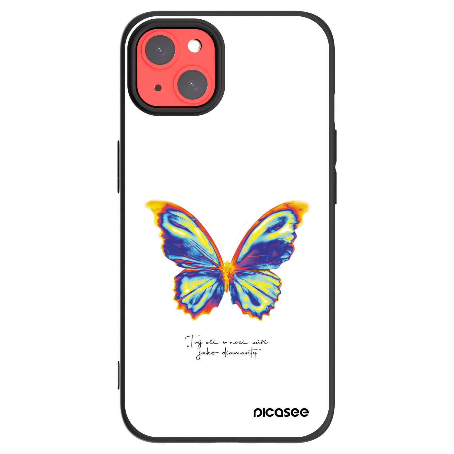 Picasee silikonový černý obal pro Apple iPhone 13 - Diamanty White