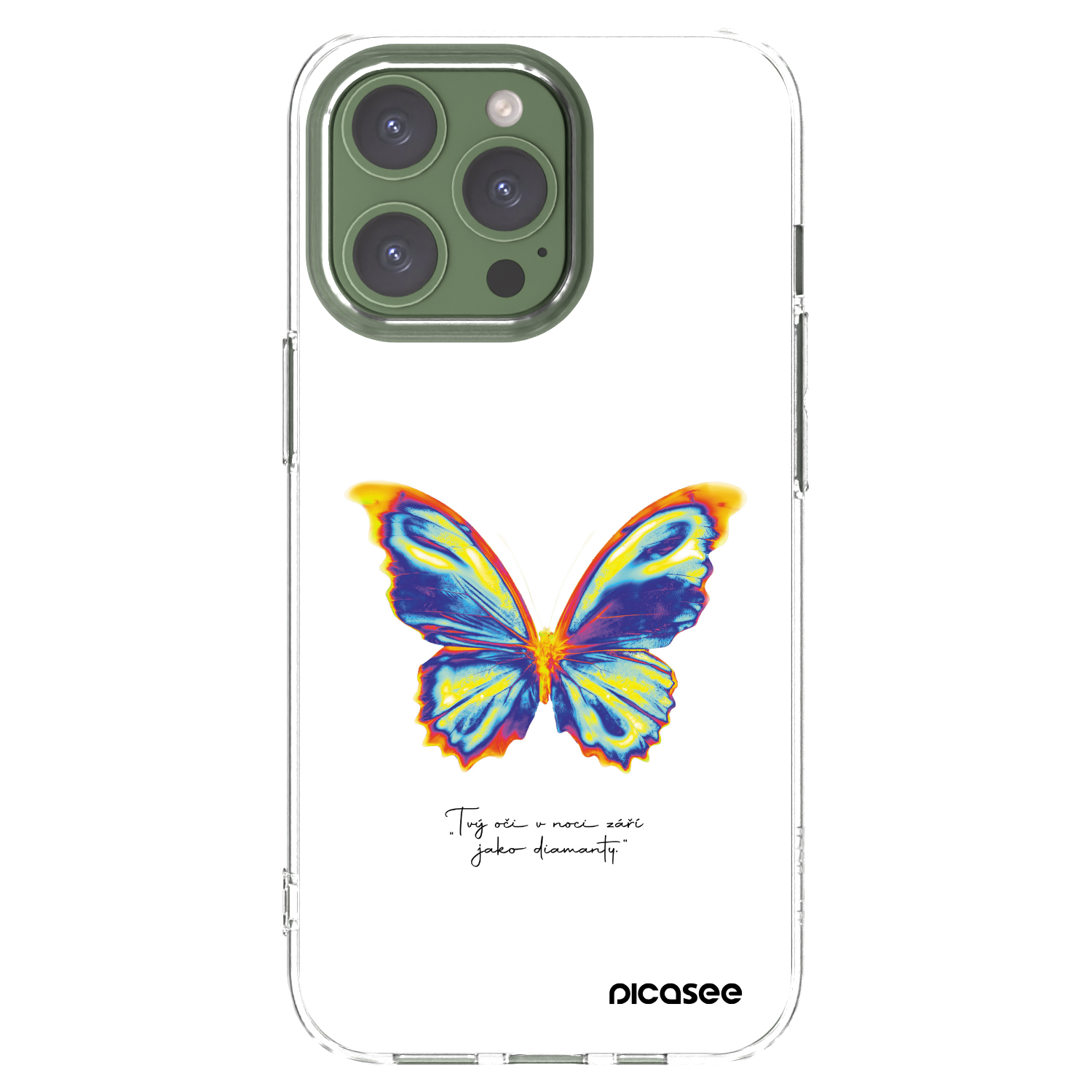 Picasee silikonový průhledný obal pro Apple iPhone 13 Pro - Diamanty White