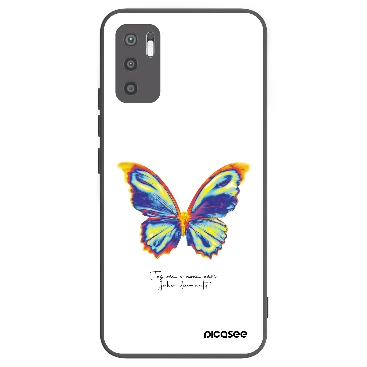 Picasee silikonový černý obal pro Xiaomi Redmi Note 10 5G - Diamanty White