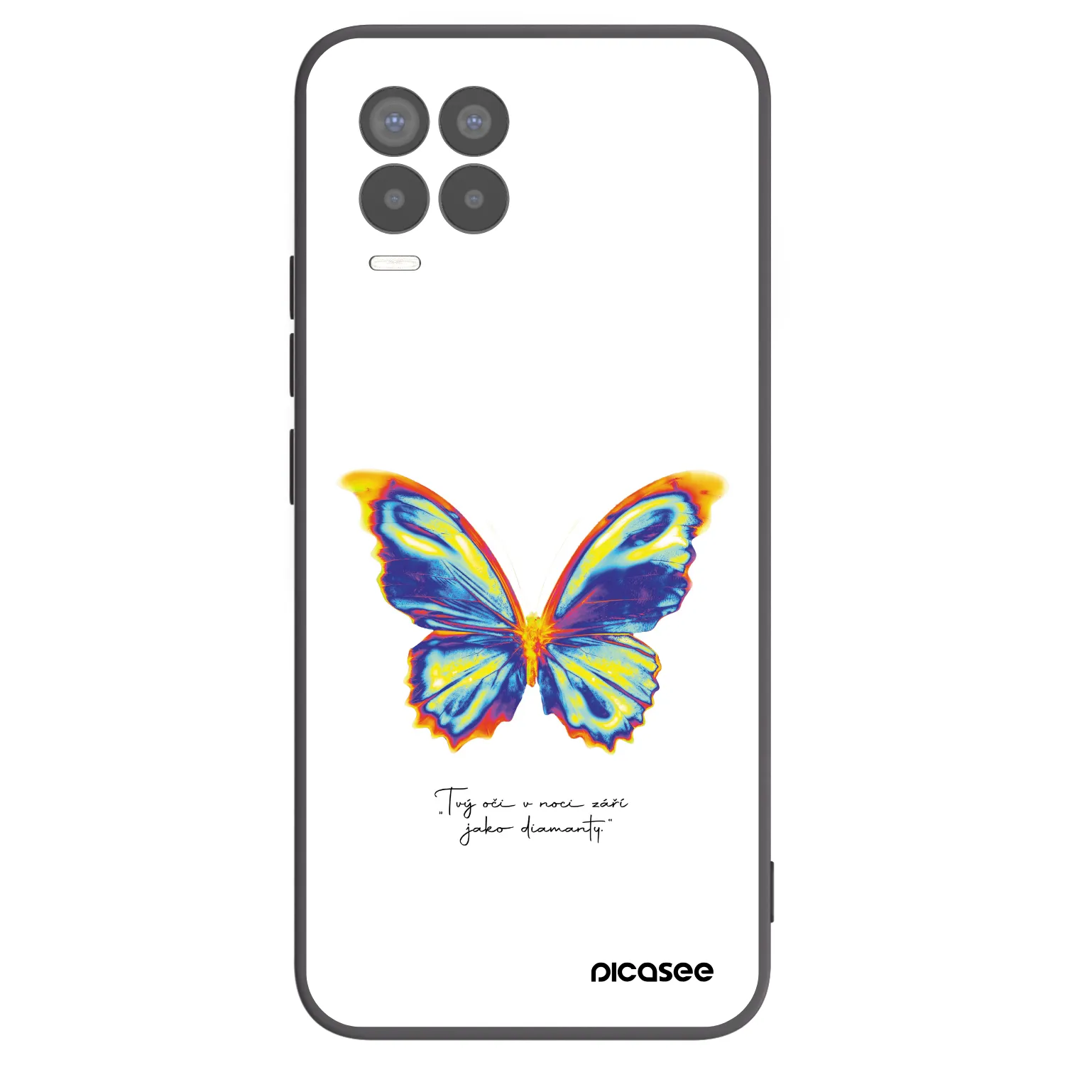 Picasee silikonový černý obal pro Realme 8 4G - Diamanty White