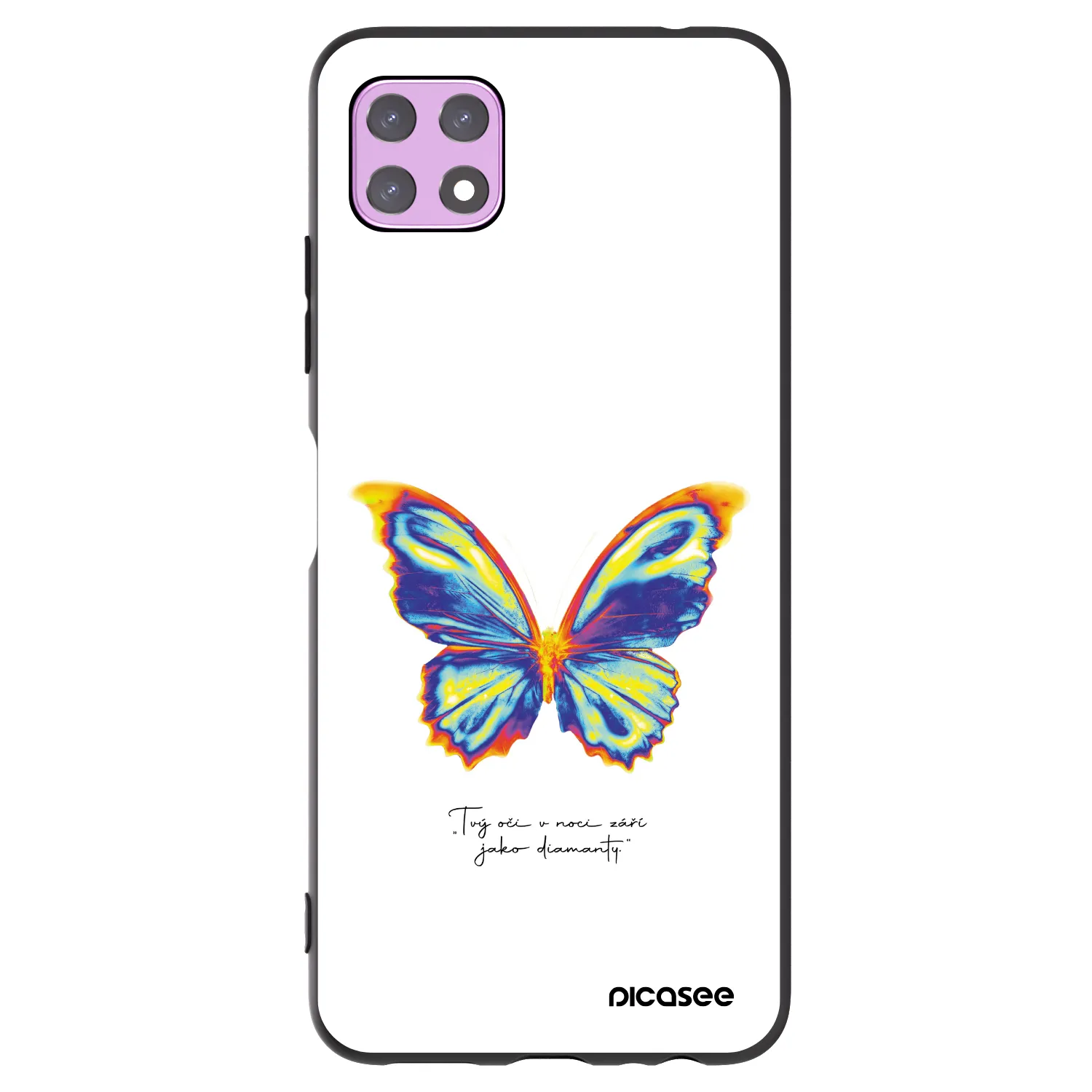 Picasee silikonový černý obal pro Samsung Galaxy A22 A226B 5G - Diamanty White