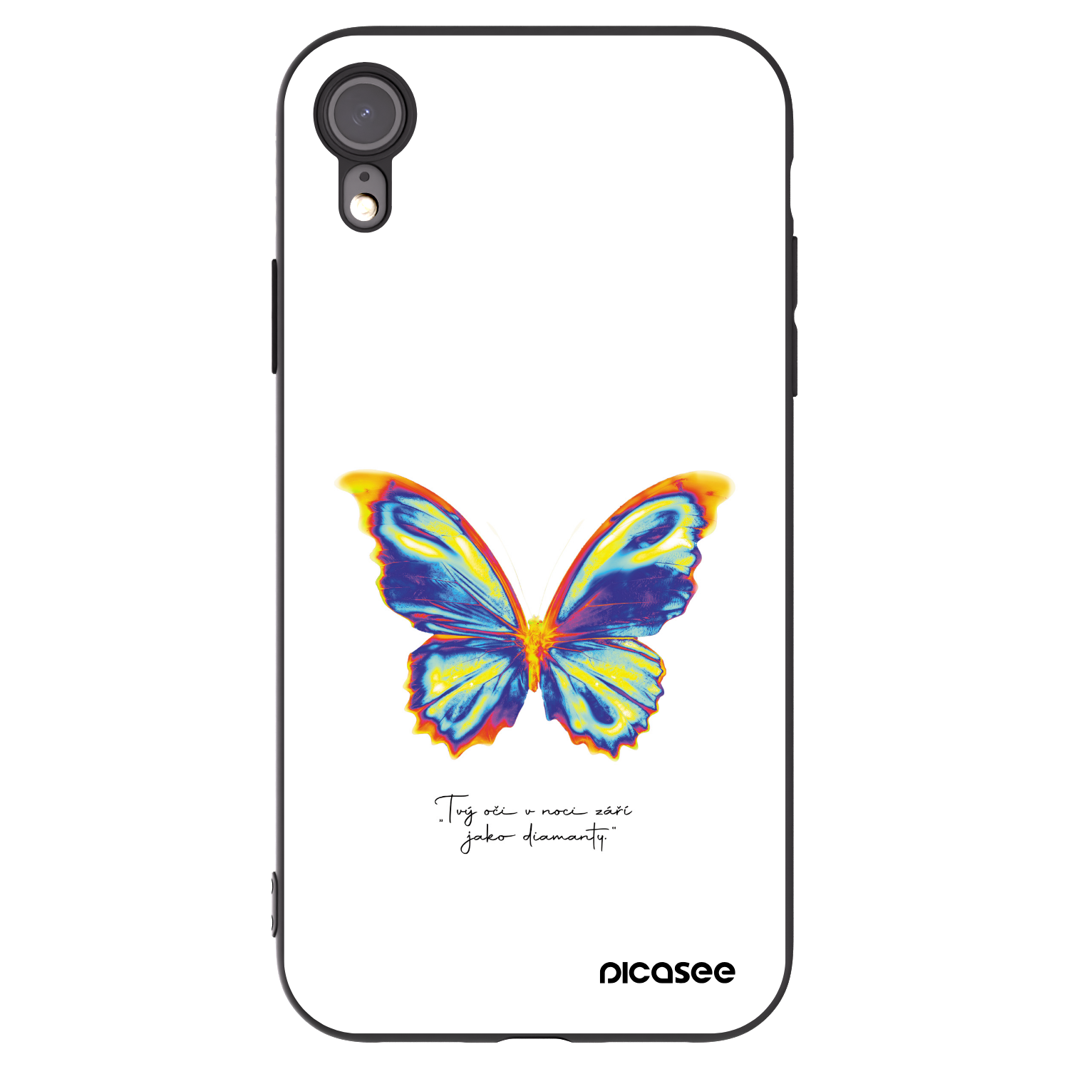 Picasee silikonový černý obal pro Apple iPhone XR - Diamanty White