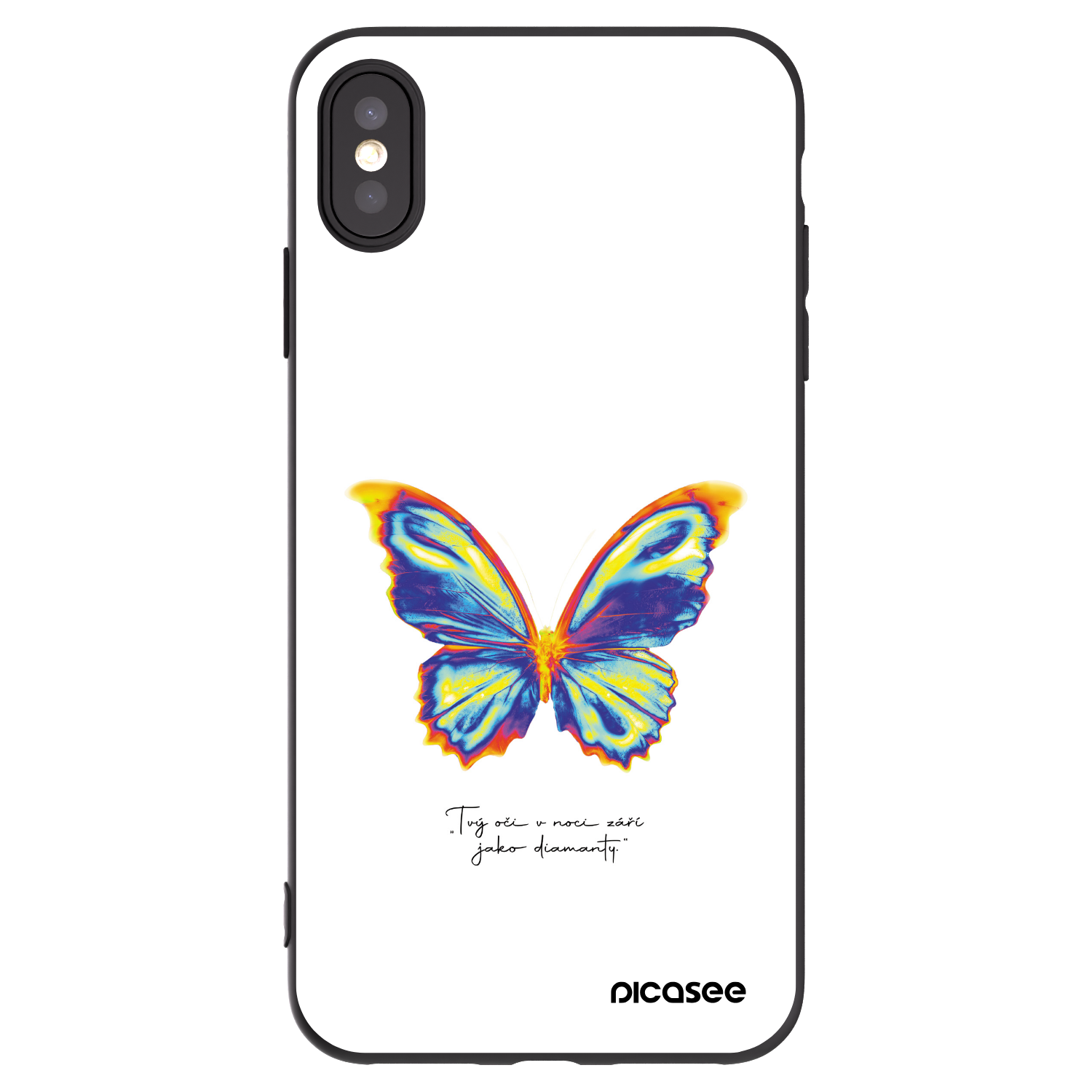 Picasee silikonový černý obal pro Apple iPhone XS Max - Diamanty White