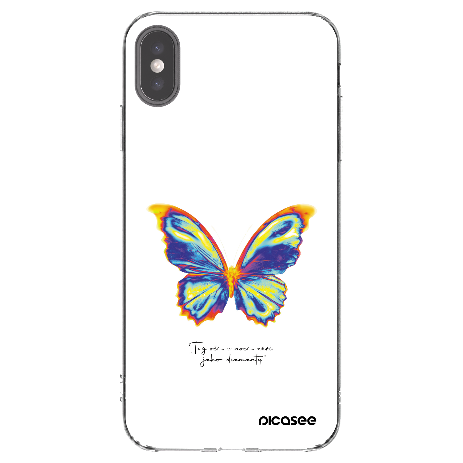 Picasee silikonový průhledný obal pro Apple iPhone XS Max - Diamanty White