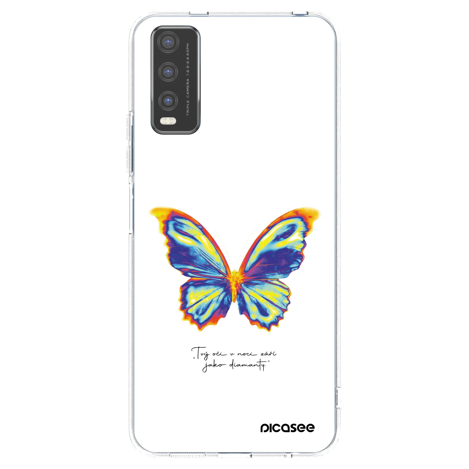 Picasee silikonový průhledný obal pro Vivo Y20s - Diamanty White