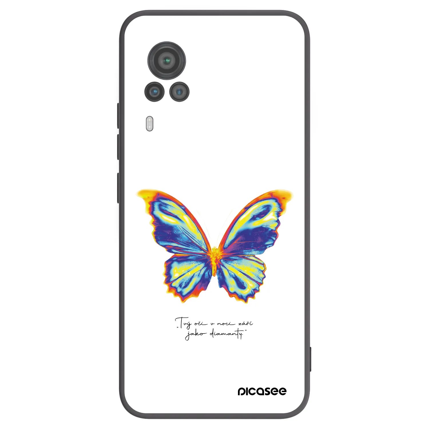 Picasee silikonový černý obal pro Vivo X60 Pro 5G - Diamanty White