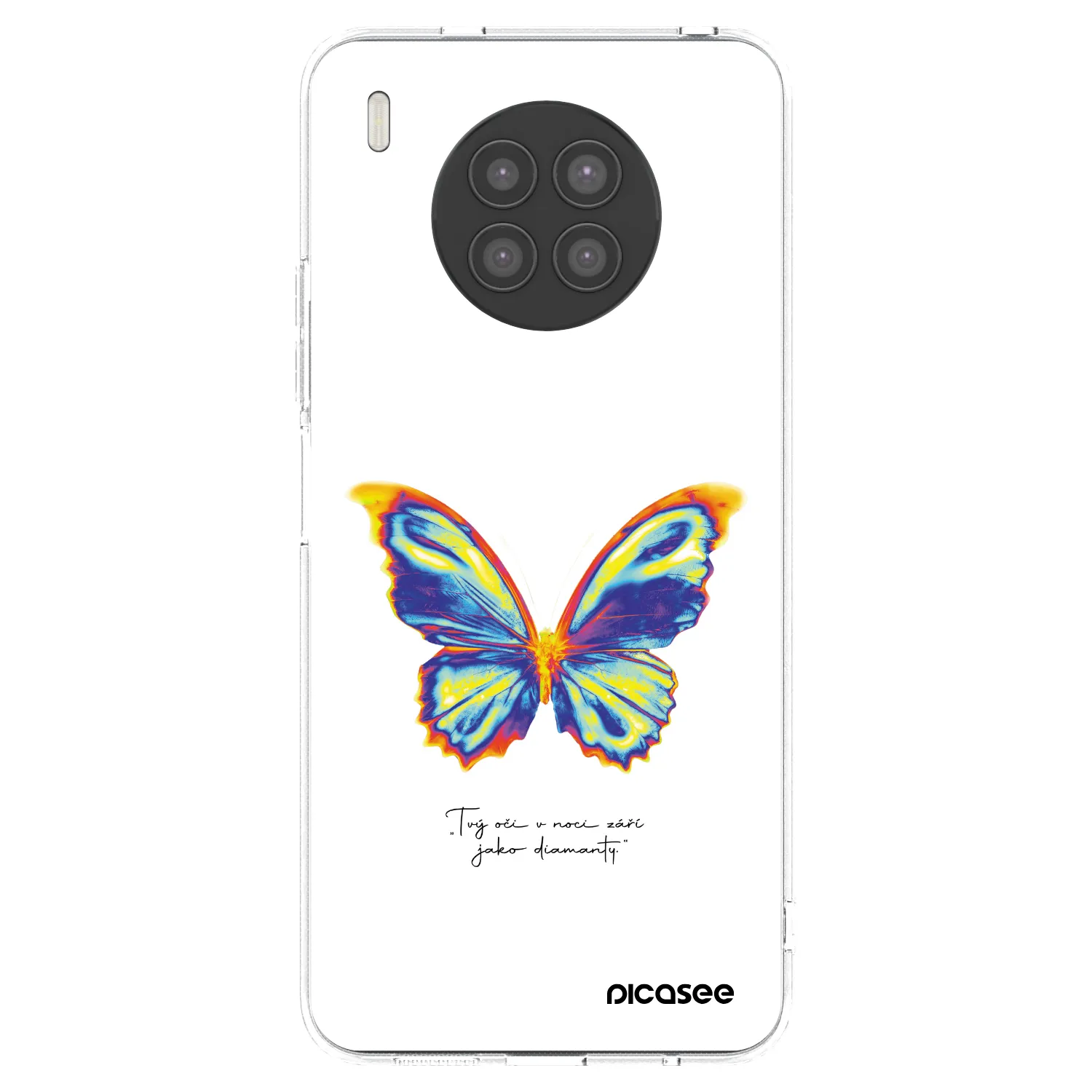 Picasee silikonový průhledný obal pro Huawei Nova 8i - Diamanty White