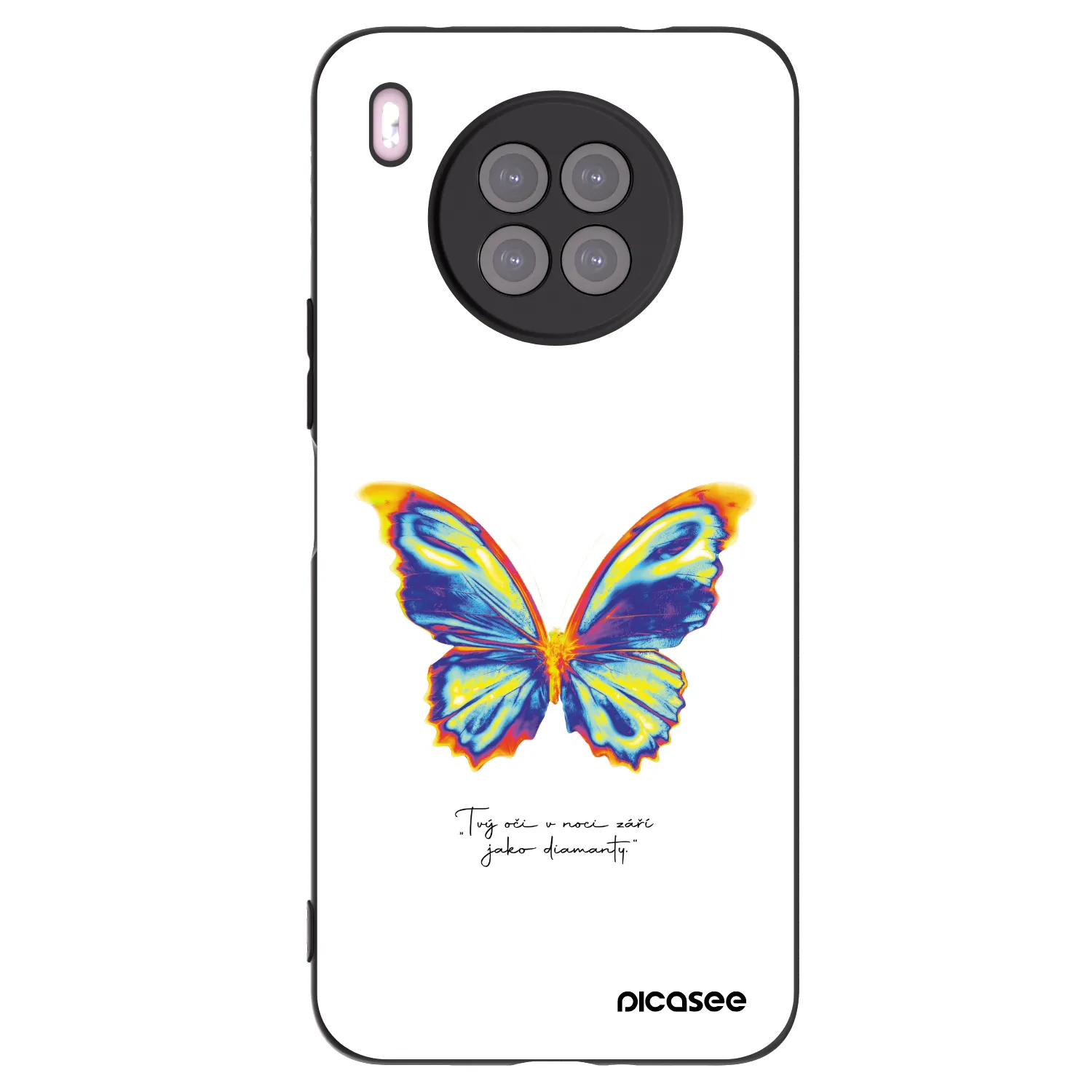 Picasee silikonový černý obal pro Huawei Nova 8i - Diamanty White