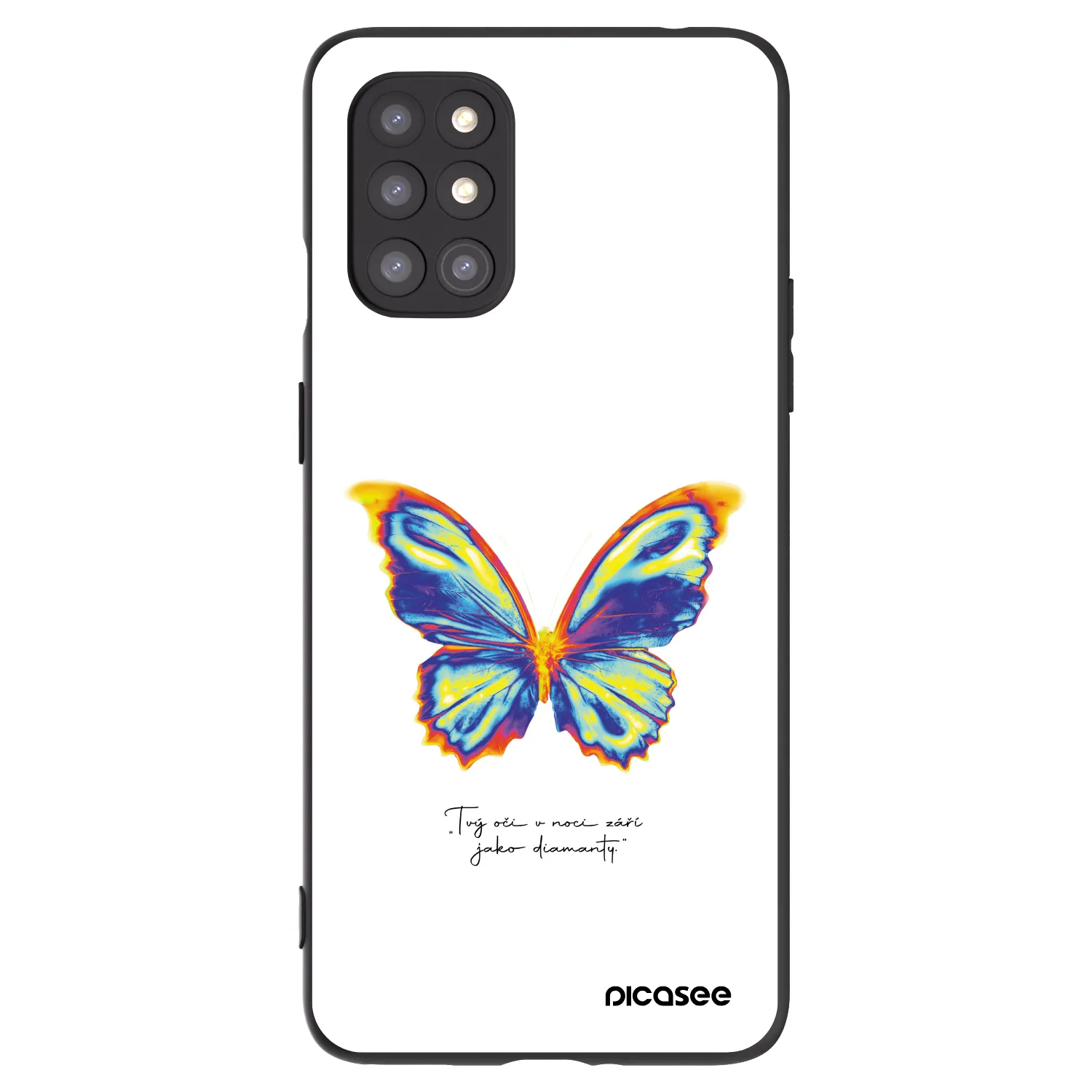 Picasee silikonový černý obal pro OnePlus 8T - Diamanty White