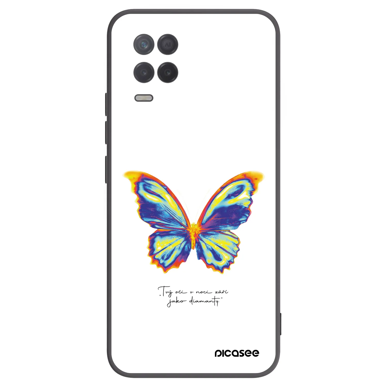 Picasee silikonový černý obal pro Realme 8 5G - Diamanty White