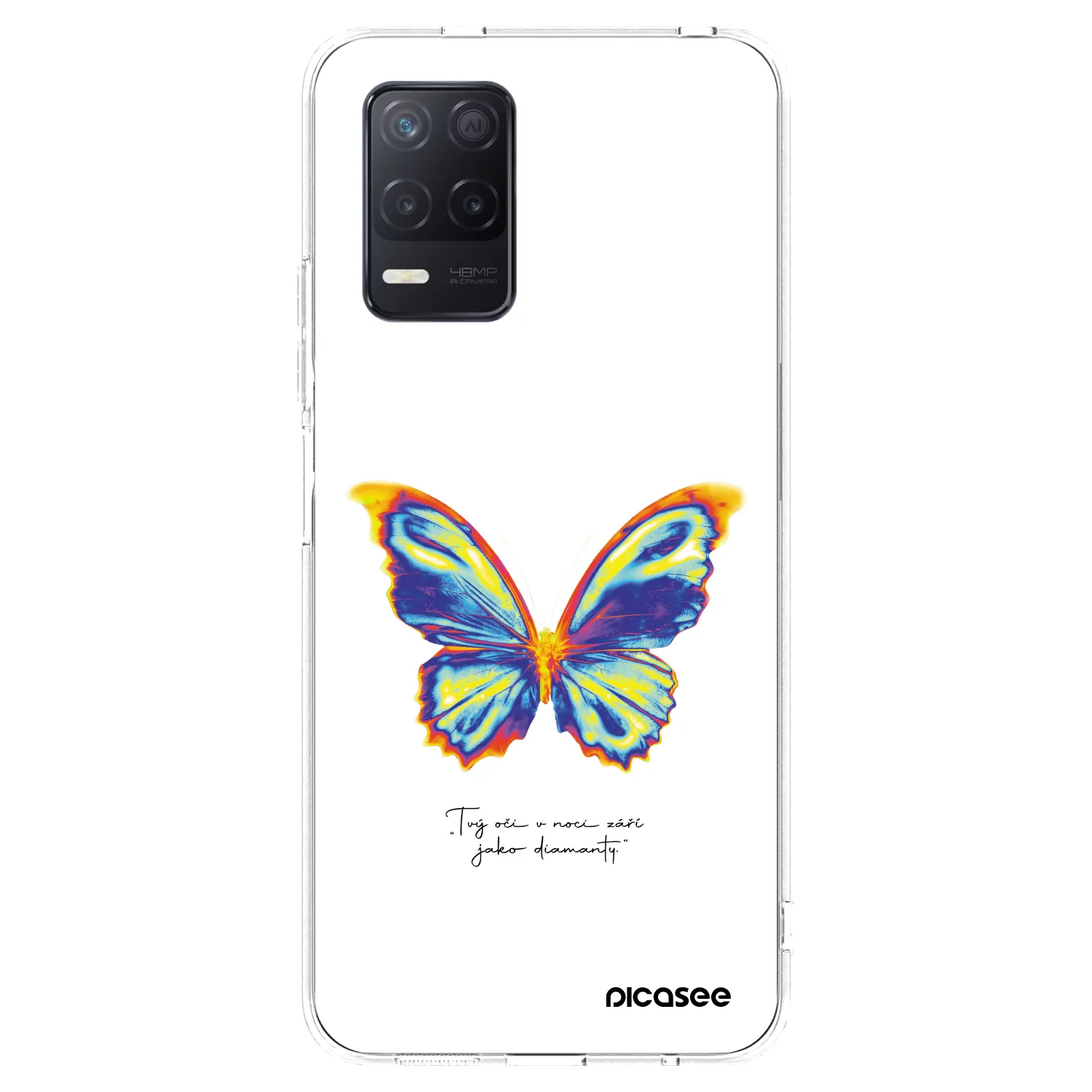Picasee silikonový průhledný obal pro Realme 8 5G - Diamanty White