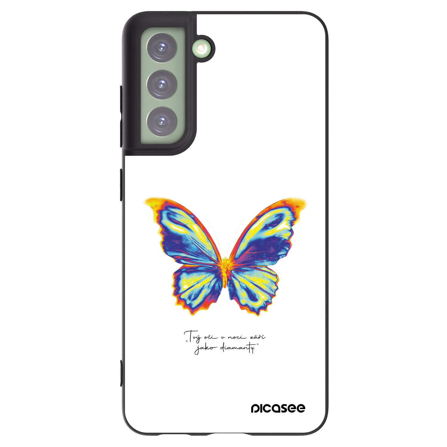 Picasee silikonový černý obal pro Samsung Galaxy S21 FE 5G - Diamanty White