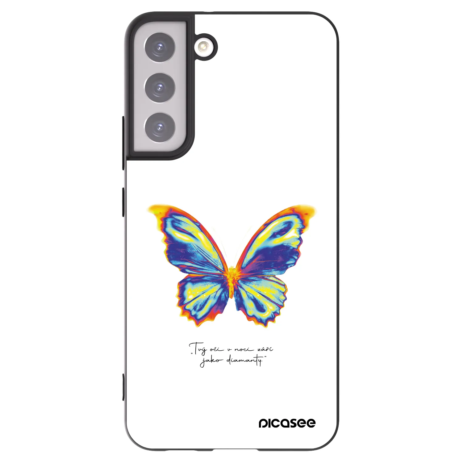 Picasee silikonový černý obal pro Samsung Galaxy S22+ 5G - Diamanty White