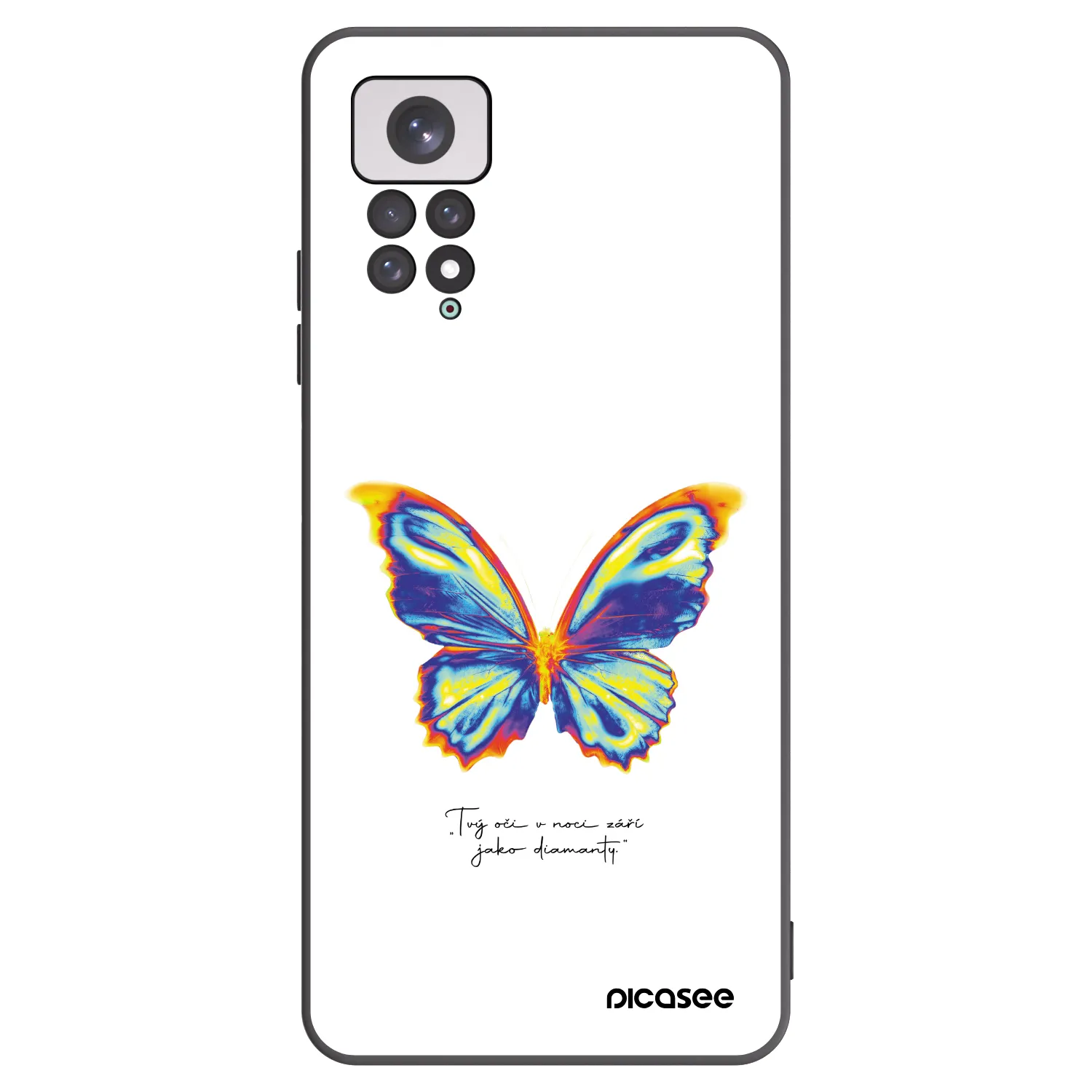 Picasee silikonový černý obal pro Xiaomi Redmi Note 11 - Diamanty White