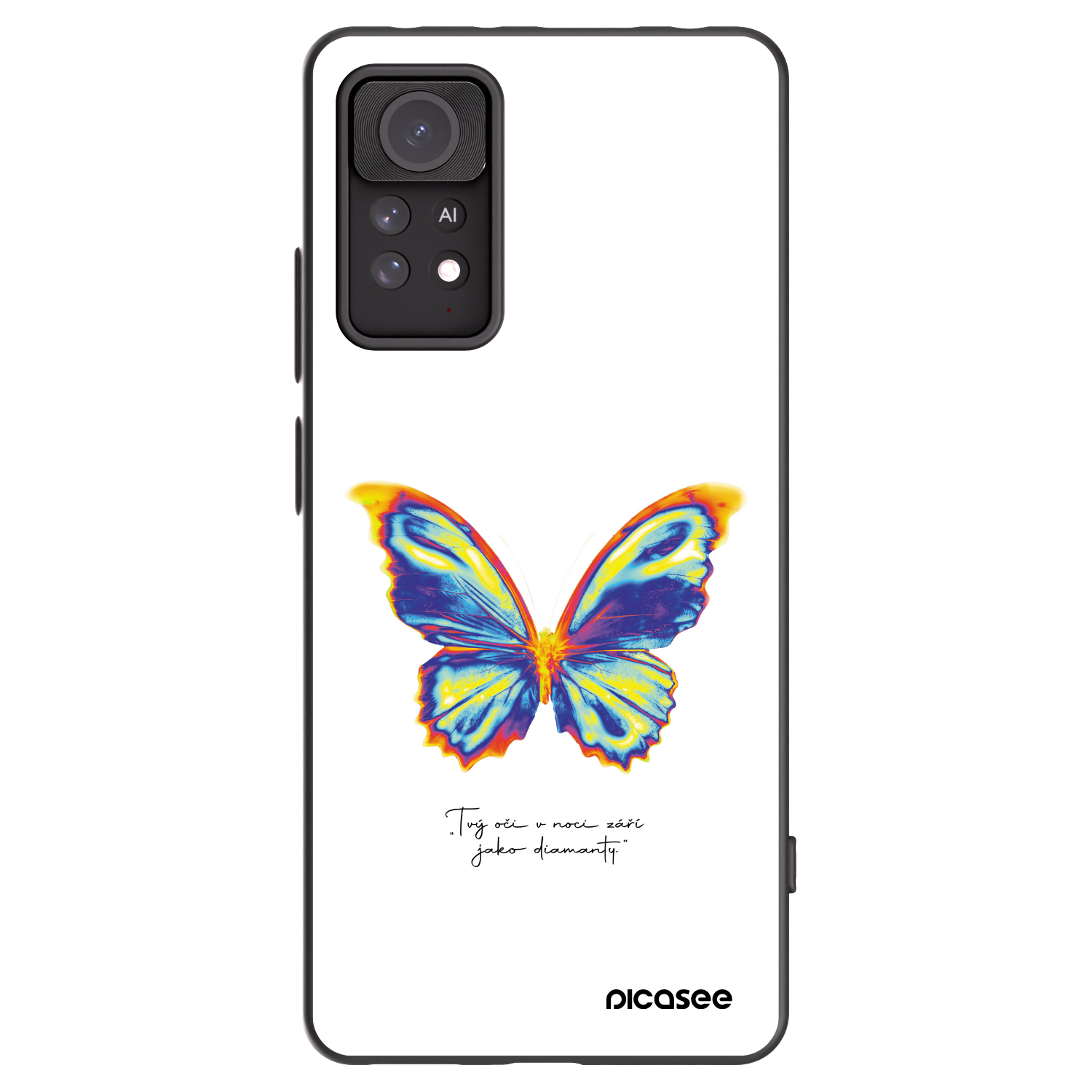 Picasee silikonový černý obal pro Xiaomi Redmi Note 11 Pro - Diamanty White