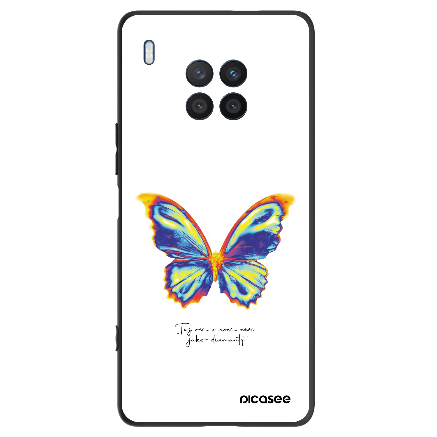 Picasee silikonový černý obal pro Honor 50 Lite - Diamanty White