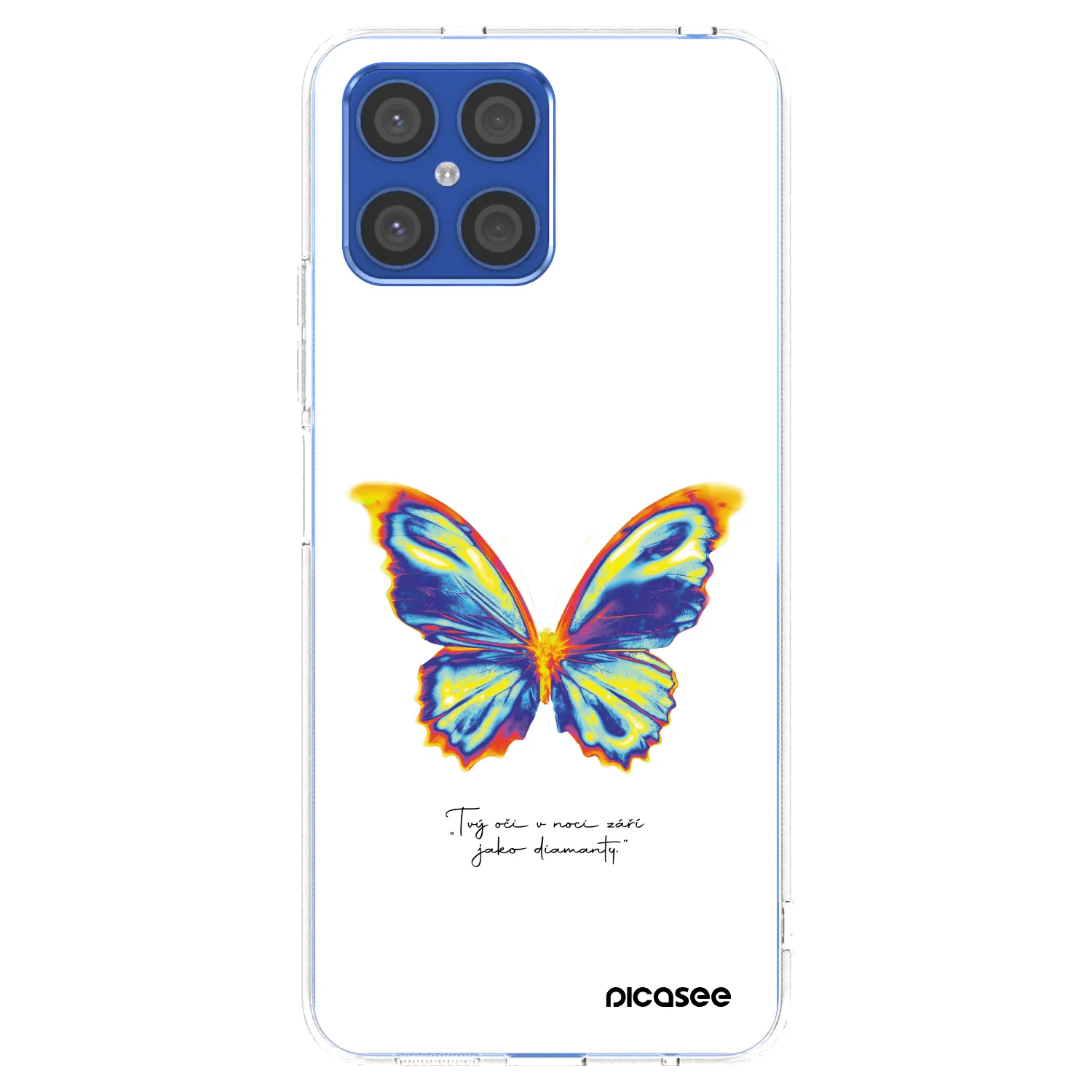 Picasee silikonový průhledný obal pro Honor X8 4G - Diamanty White