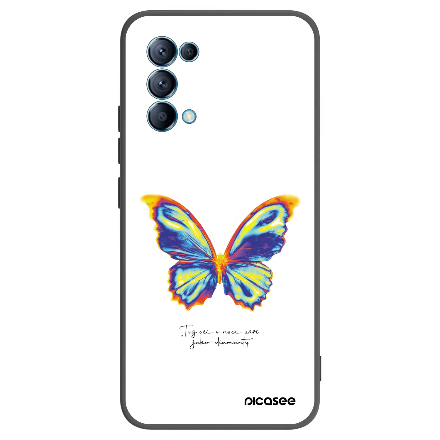 Picasee silikonový černý obal pro OPPO Reno 5 5G - Diamanty White