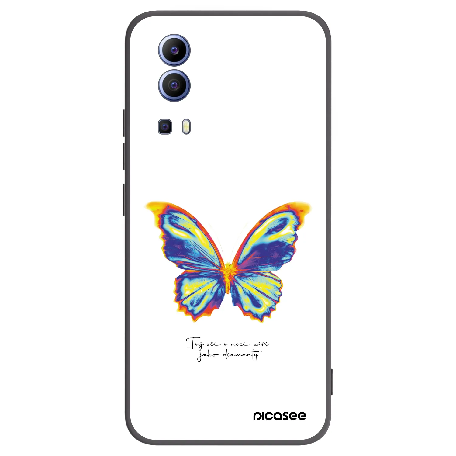 Picasee silikonový černý obal pro Vivo Y52 5G - Diamanty White