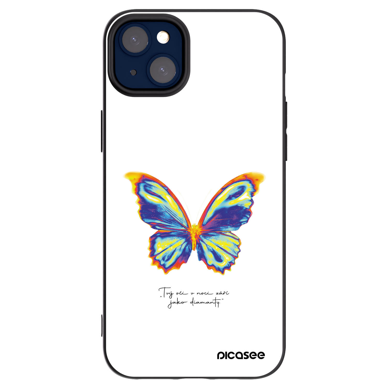 Picasee silikonový černý obal pro Apple iPhone 14 Plus - Diamanty White