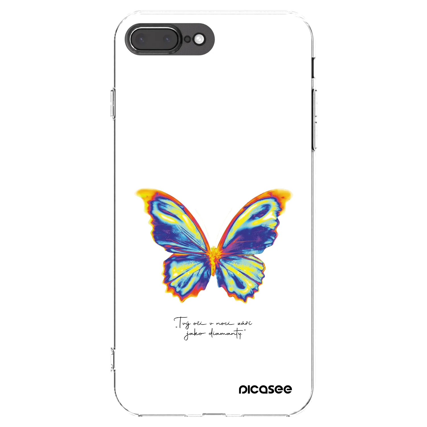 Picasee silikonový průhledný obal pro Apple iPhone 8 Plus - Diamanty White