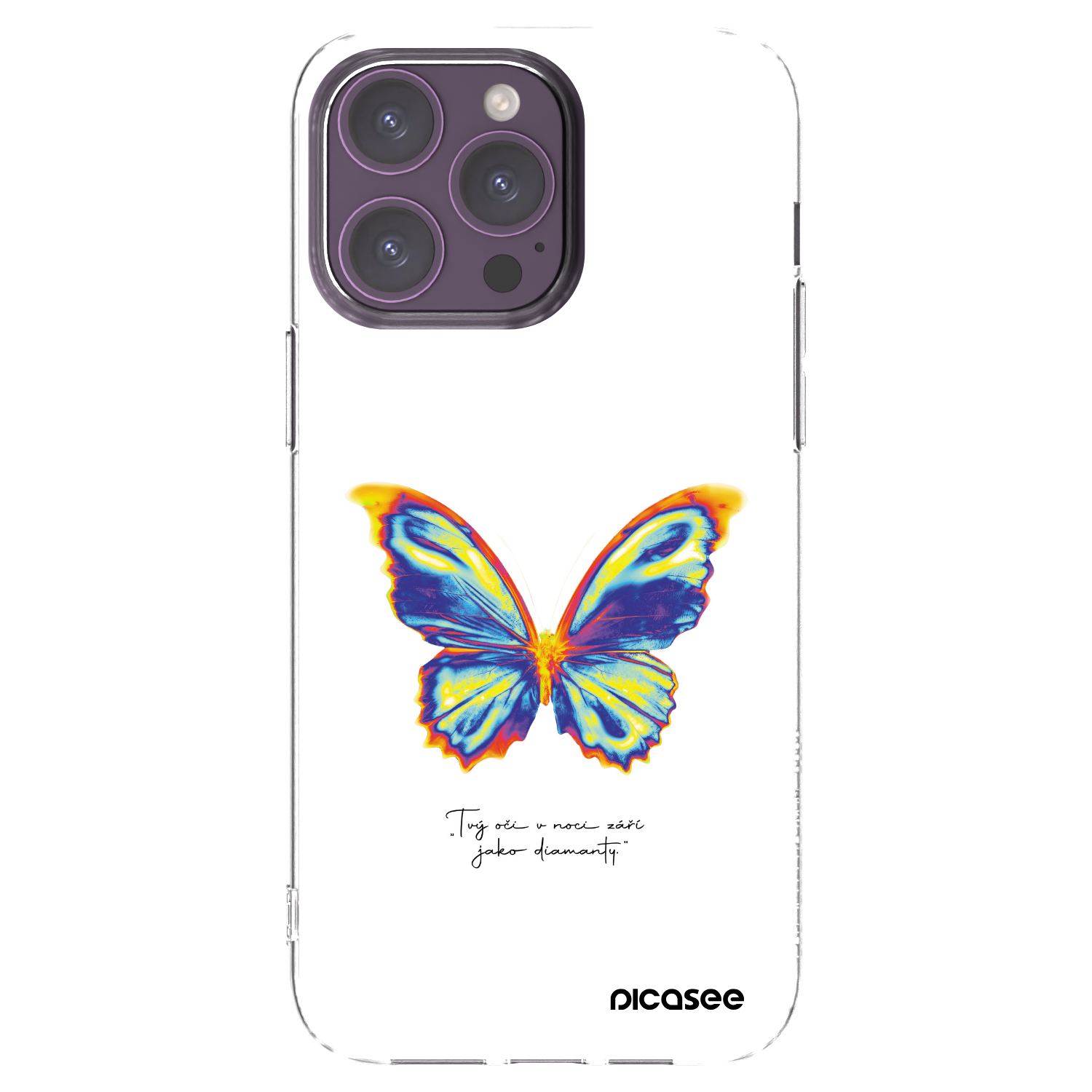 Picasee silikonový průhledný obal pro Apple iPhone 14 Pro Max - Diamanty White