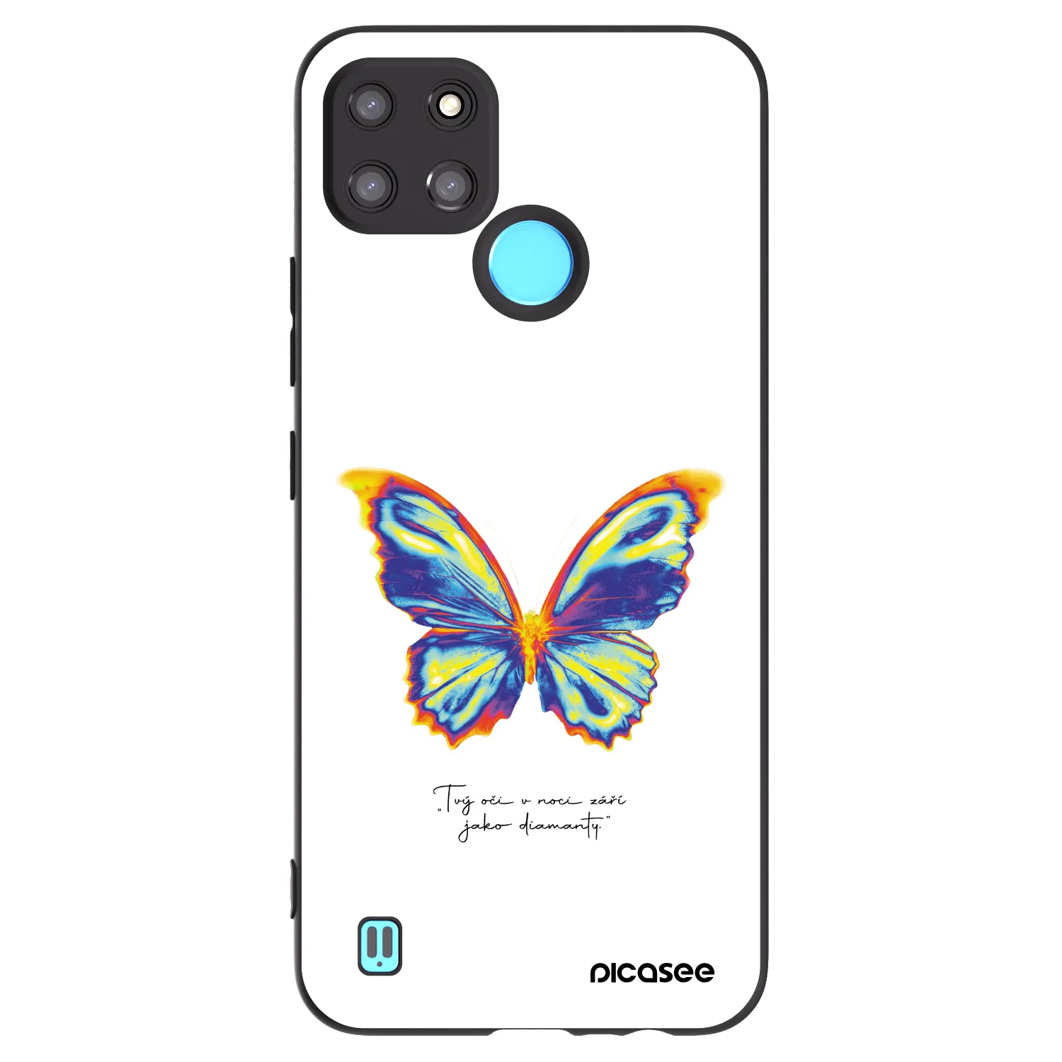 Picasee silikonový černý obal pro Realme C21Y - Diamanty White