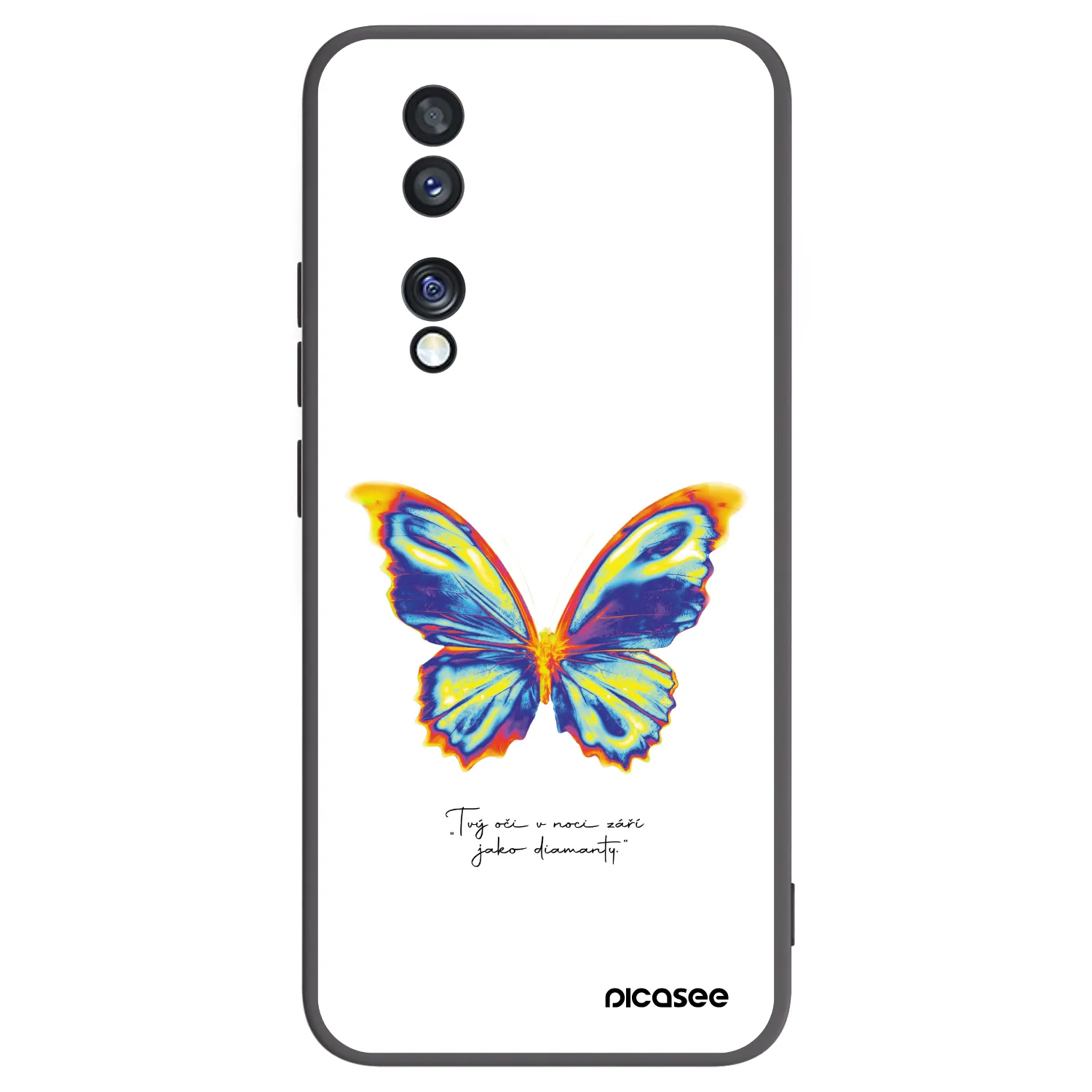 Picasee silikonový černý obal pro Honor 70 - Diamanty White