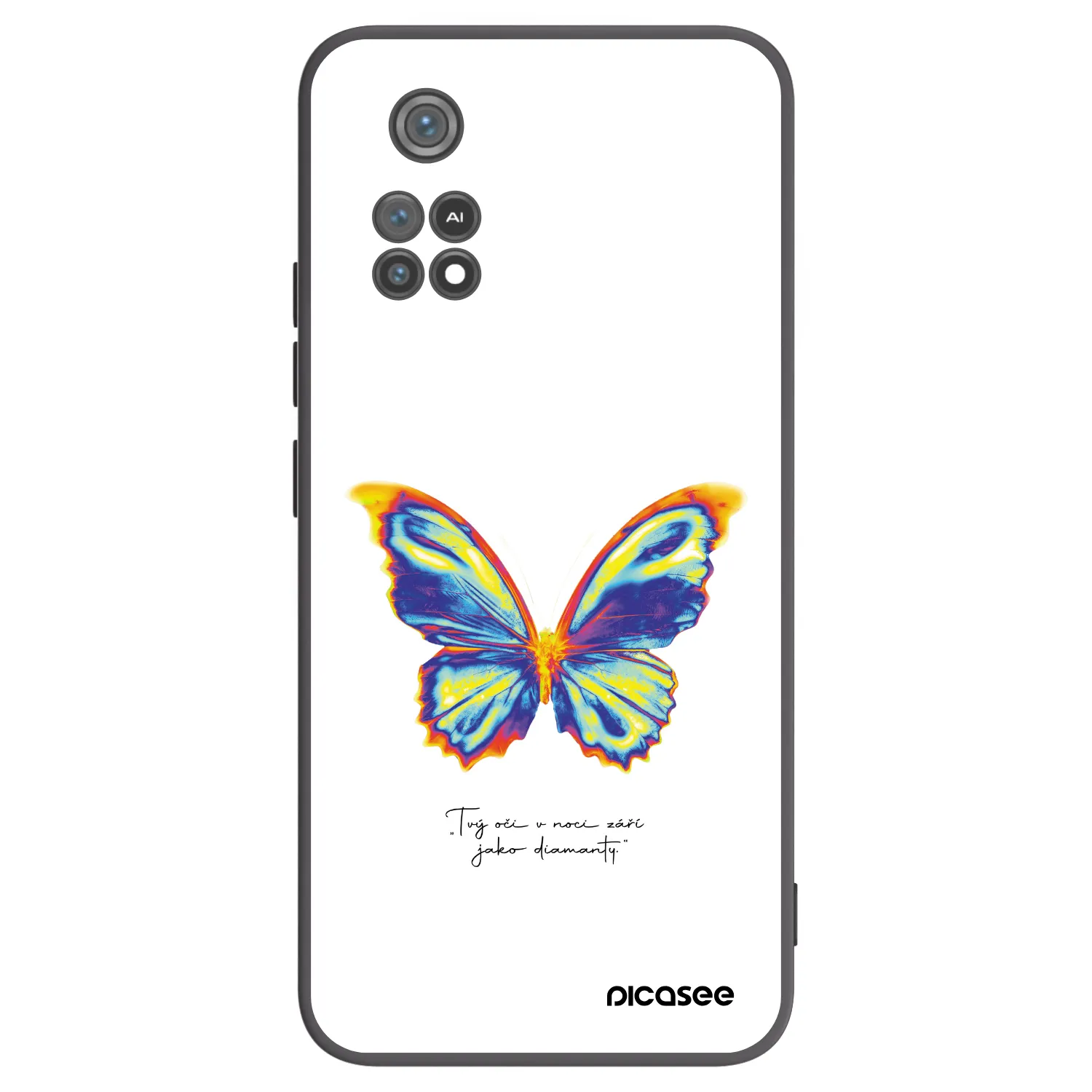 Picasee silikonový černý obal pro Xiaomi Poco M4 Pro - Diamanty White