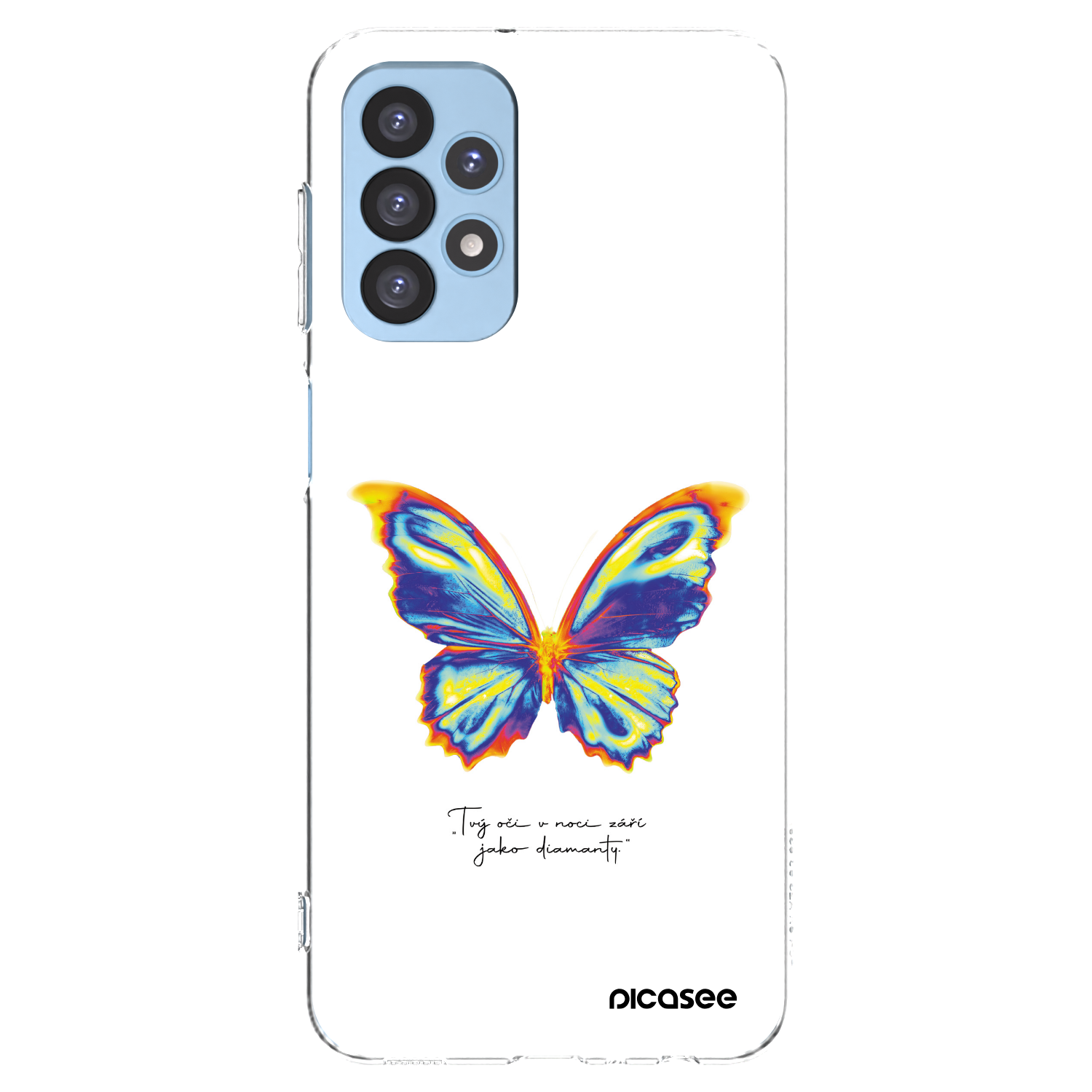 Picasee silikonový průhledný obal pro Samsung Galaxy A23 A235F 4G - Diamanty White