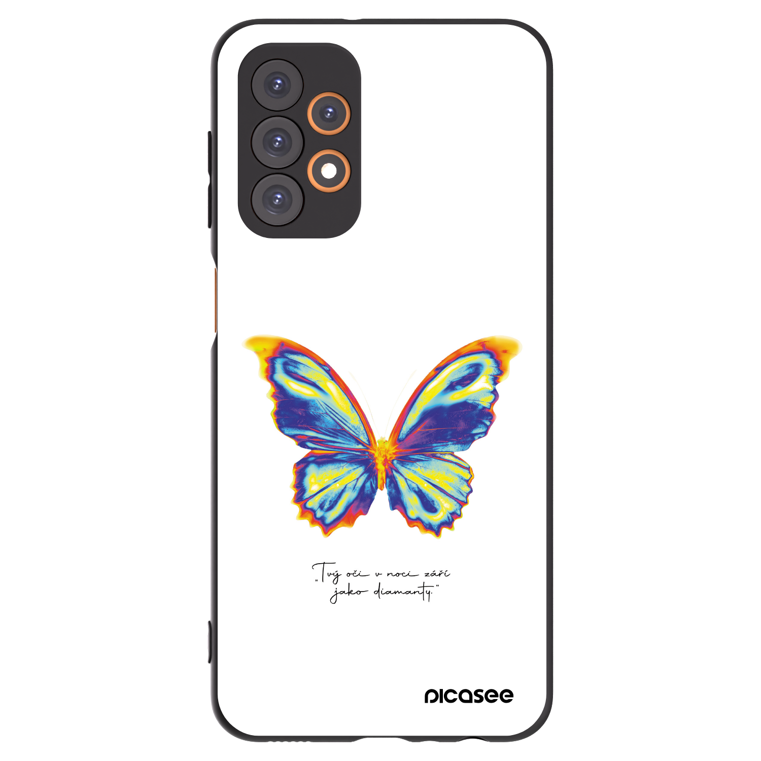 Picasee silikonový černý obal pro Samsung Galaxy A23 A236B 5G - Diamanty White