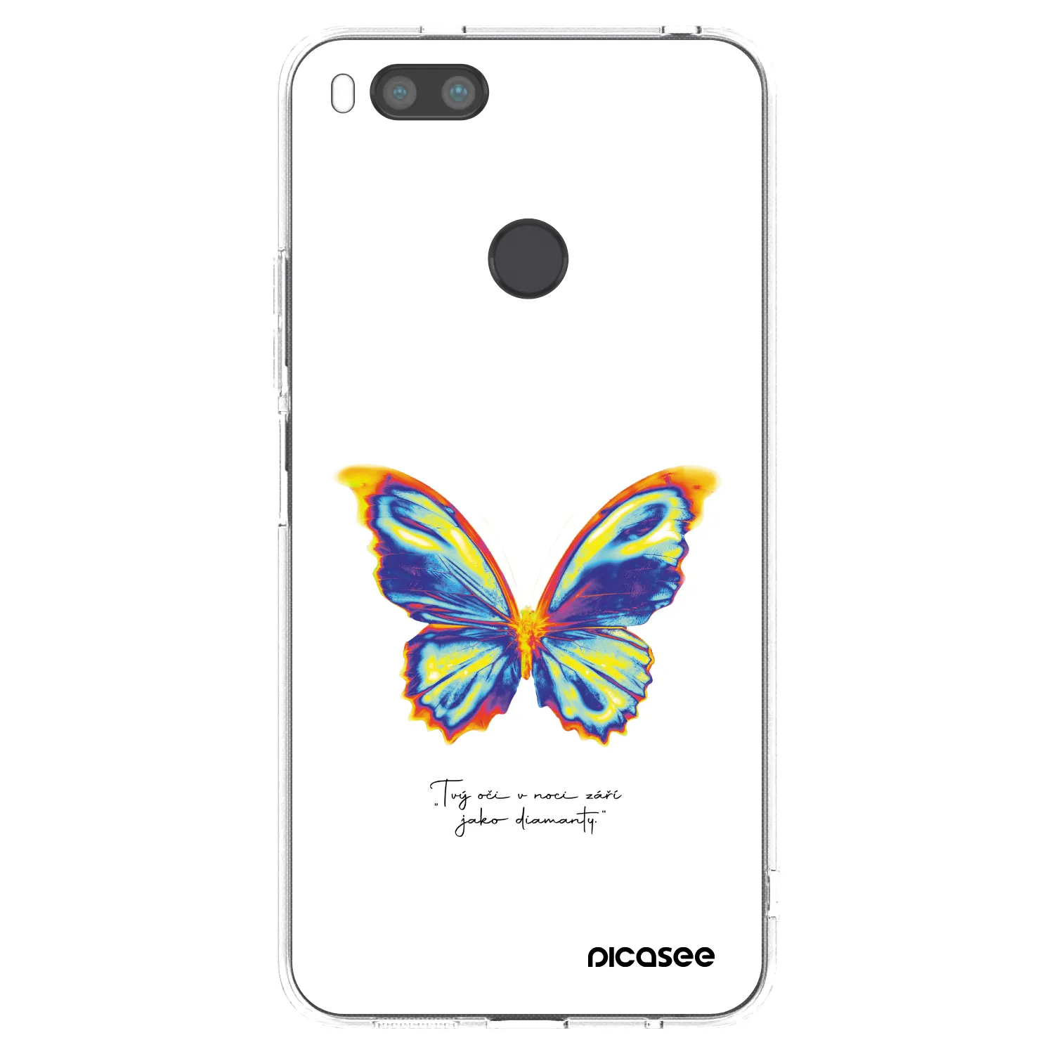 Picasee silikonový průhledný obal pro Xiaomi Redmi A1 - Diamanty White